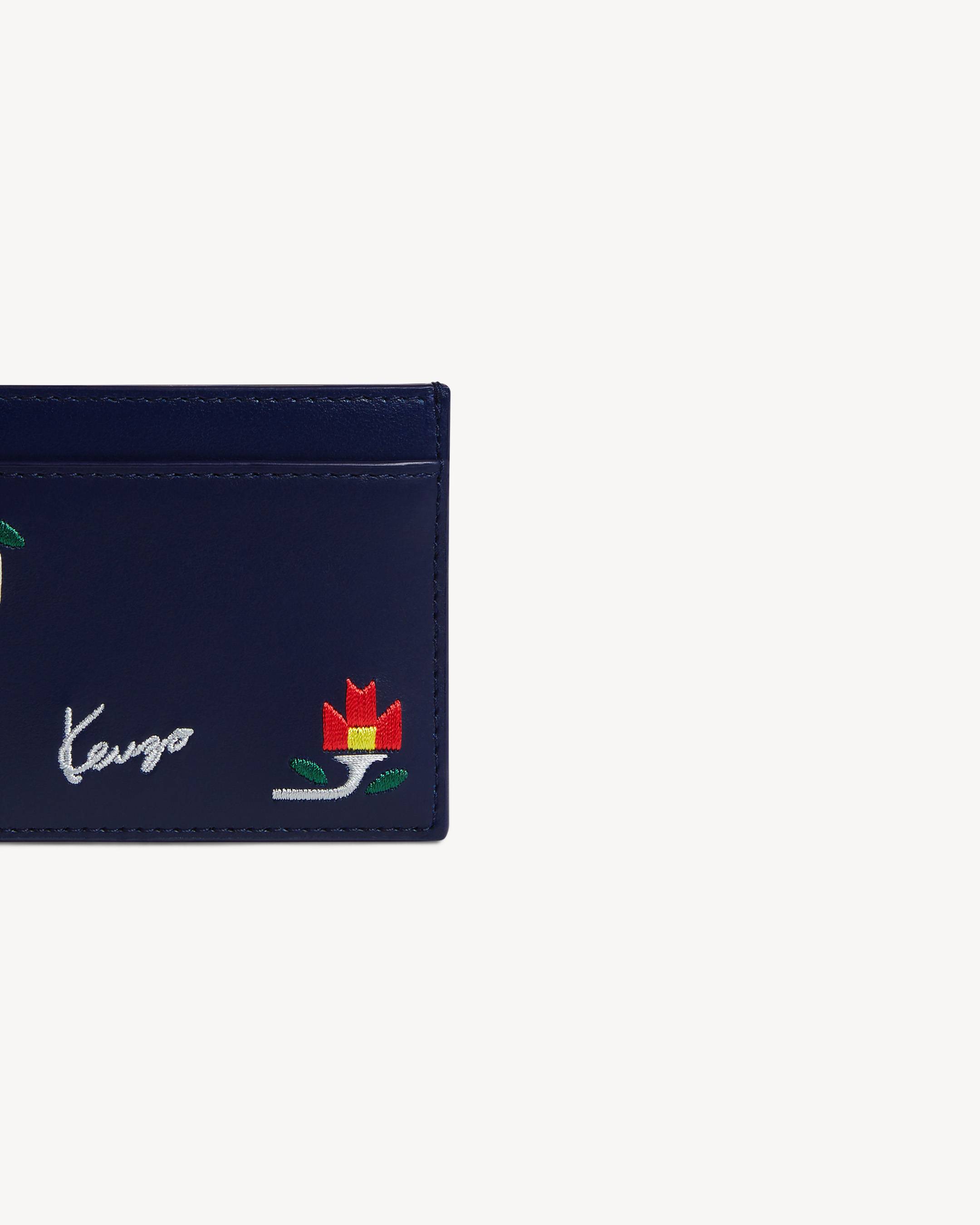'KENZO Ikat Flower' レザー カードケース