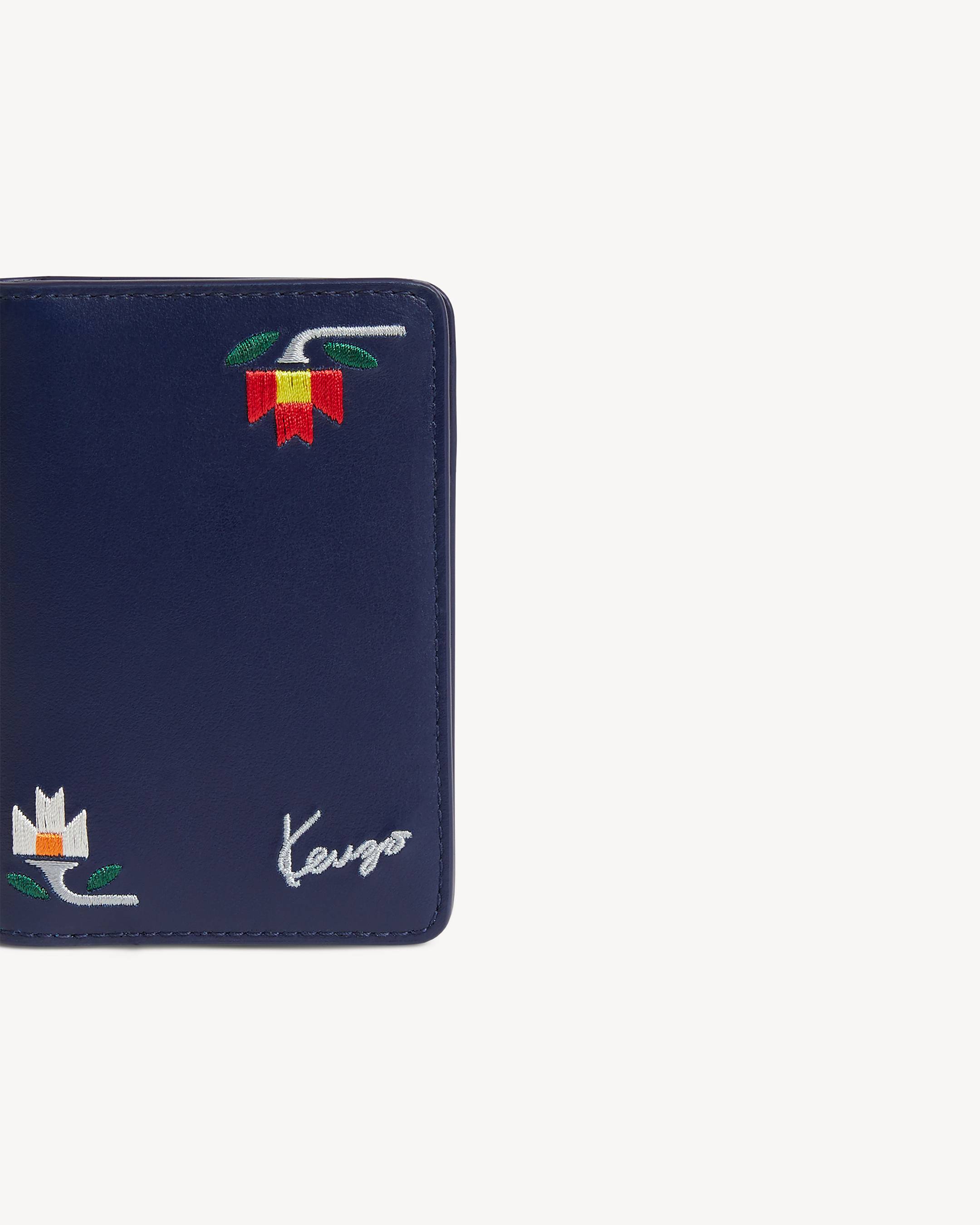 'KENZO Ikat Flower' レザー ポケットオーガナイザー（カードケース）