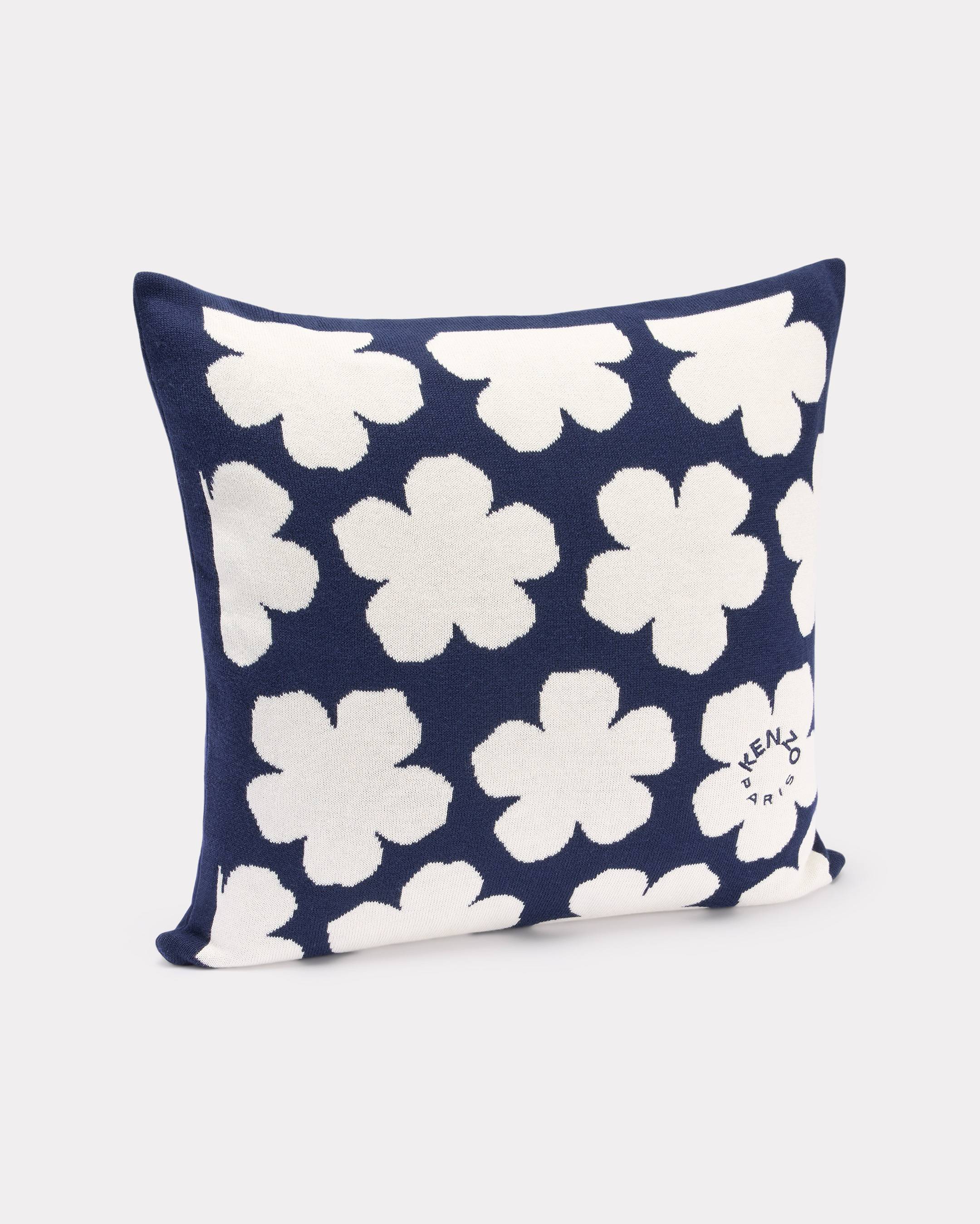 Kenzo Housse De Coussin 'K Hanadot' En Tricot Homme Bleu Marine - Tu