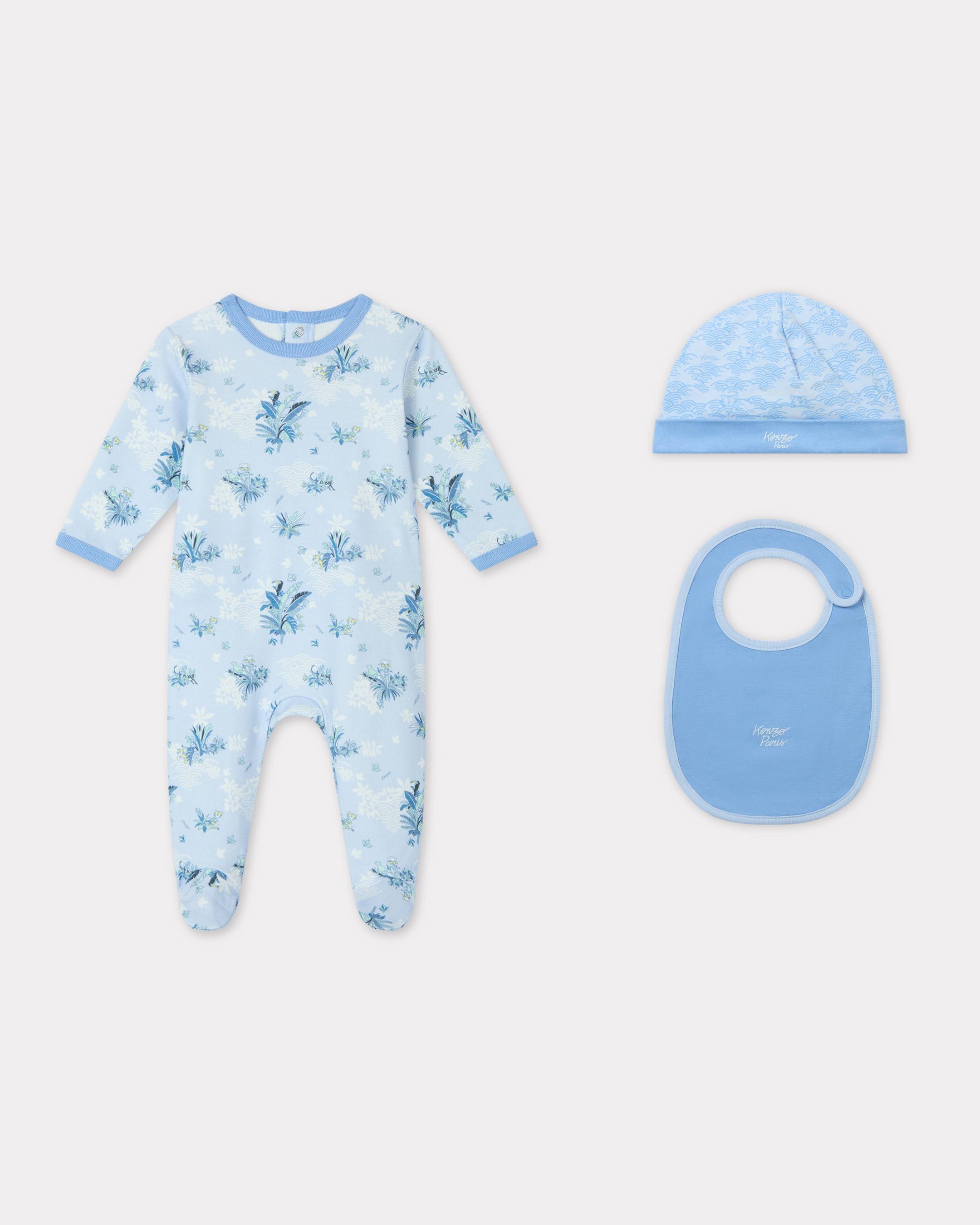 KENZO Enfants Ensemble Pour Nouveau Né En Coton, Unisex, Bleu Ciel, 12m