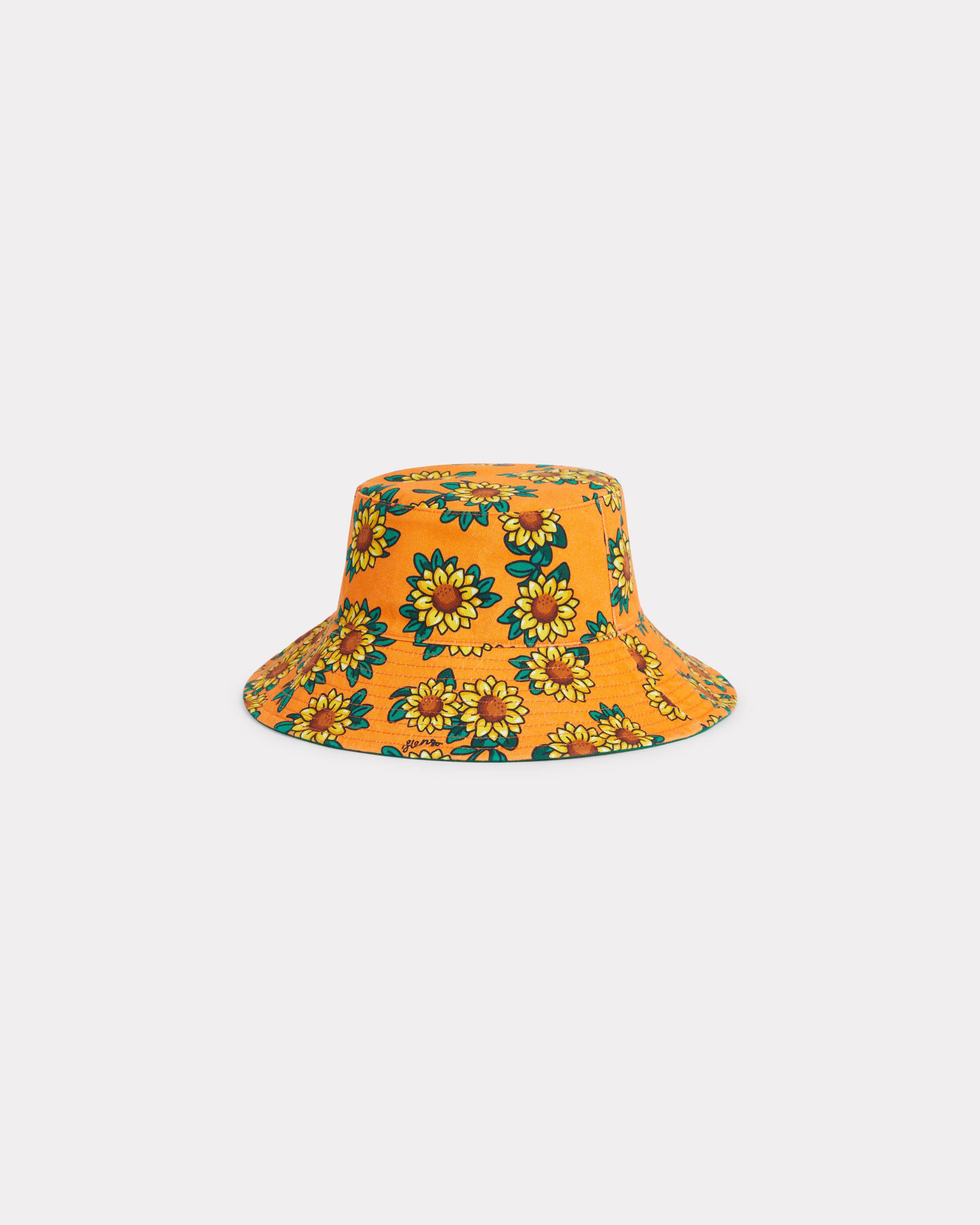 Sun Flower' reversible cotton bucket hat | KENZO Kids