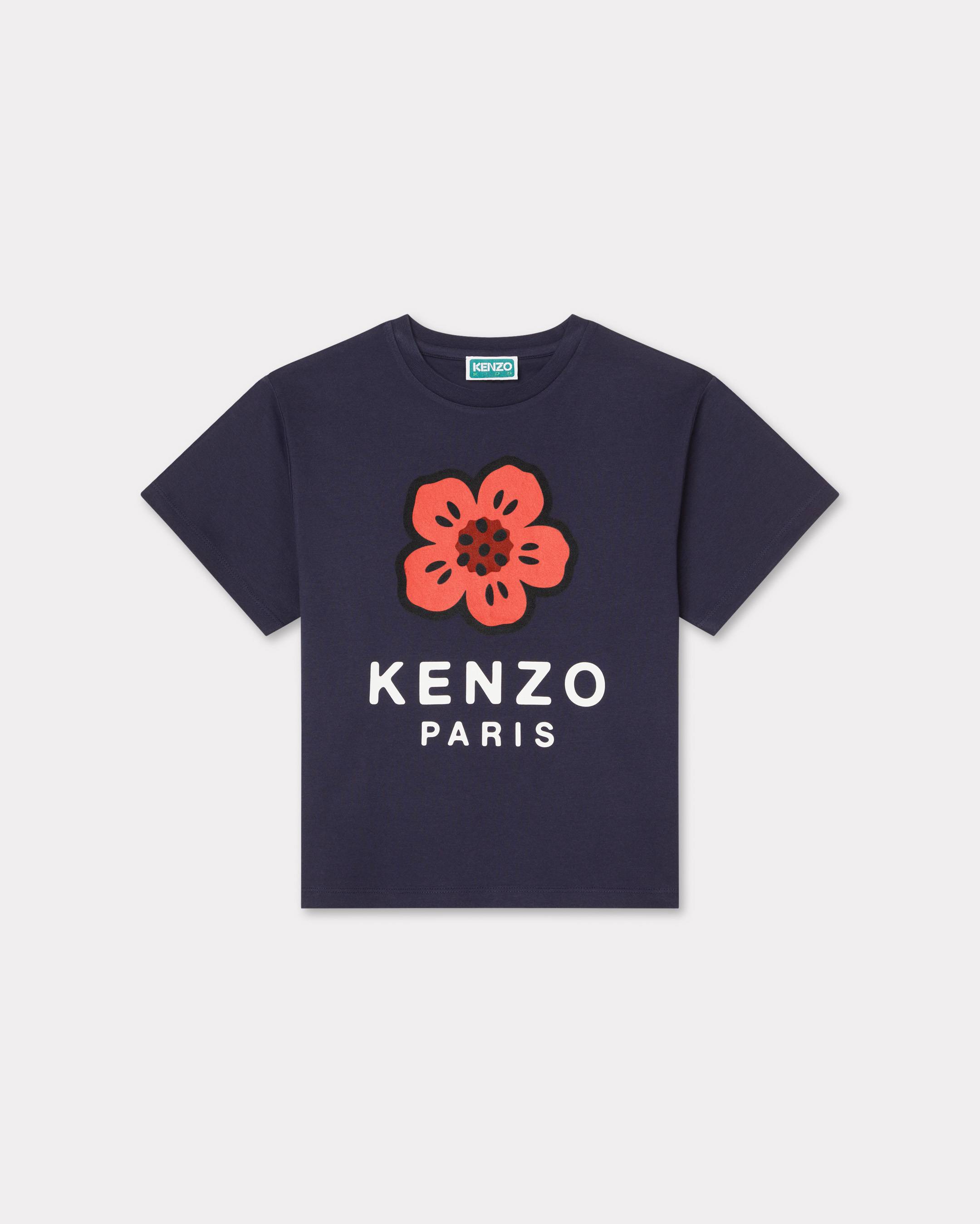 KENZO Kids Cotton T-shirt Navy Blue Unisex - Size 4Yrs