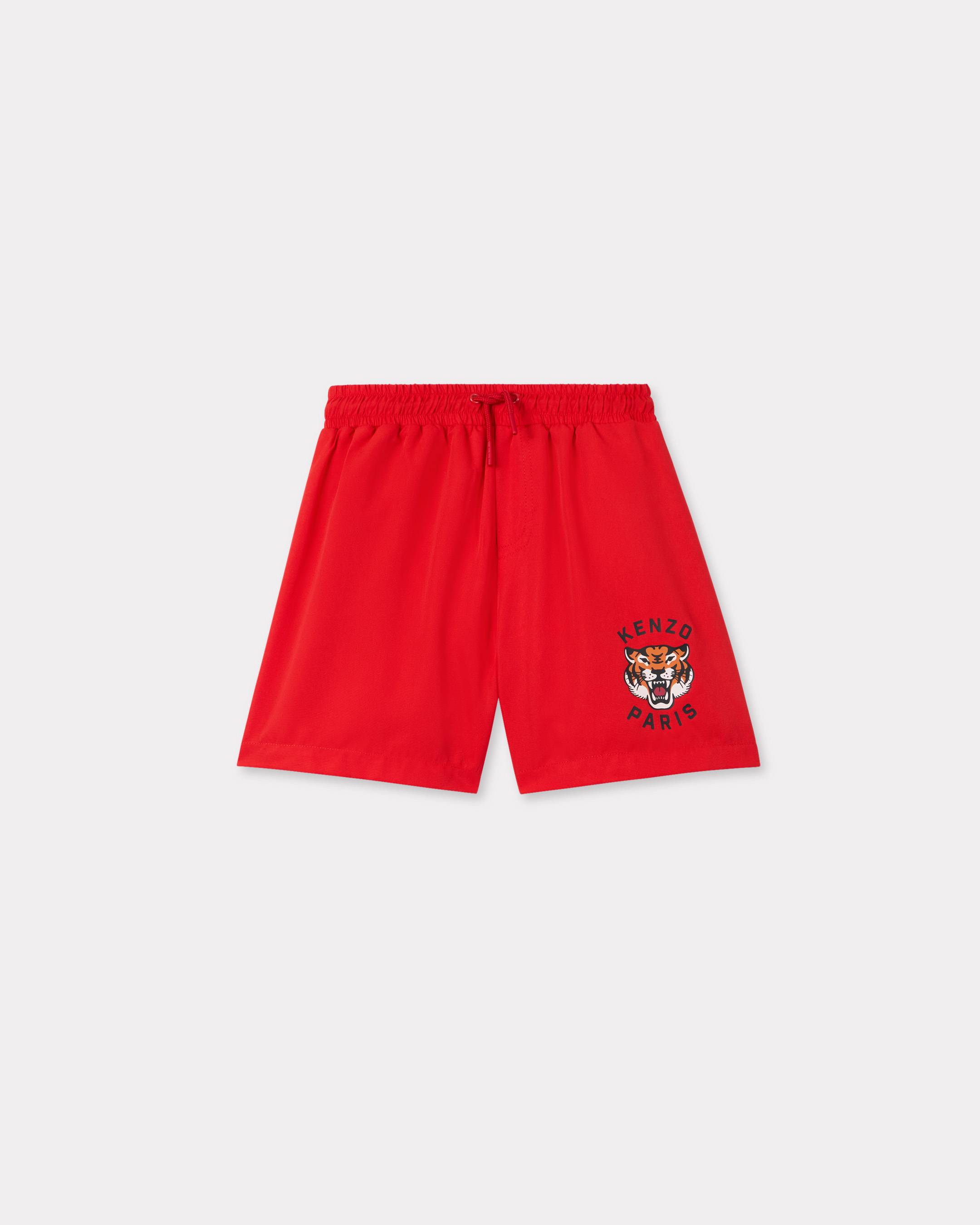 KENZO Kids Printed Swim Shorts, Kids, Red, Size 12Yrs, Polyester
