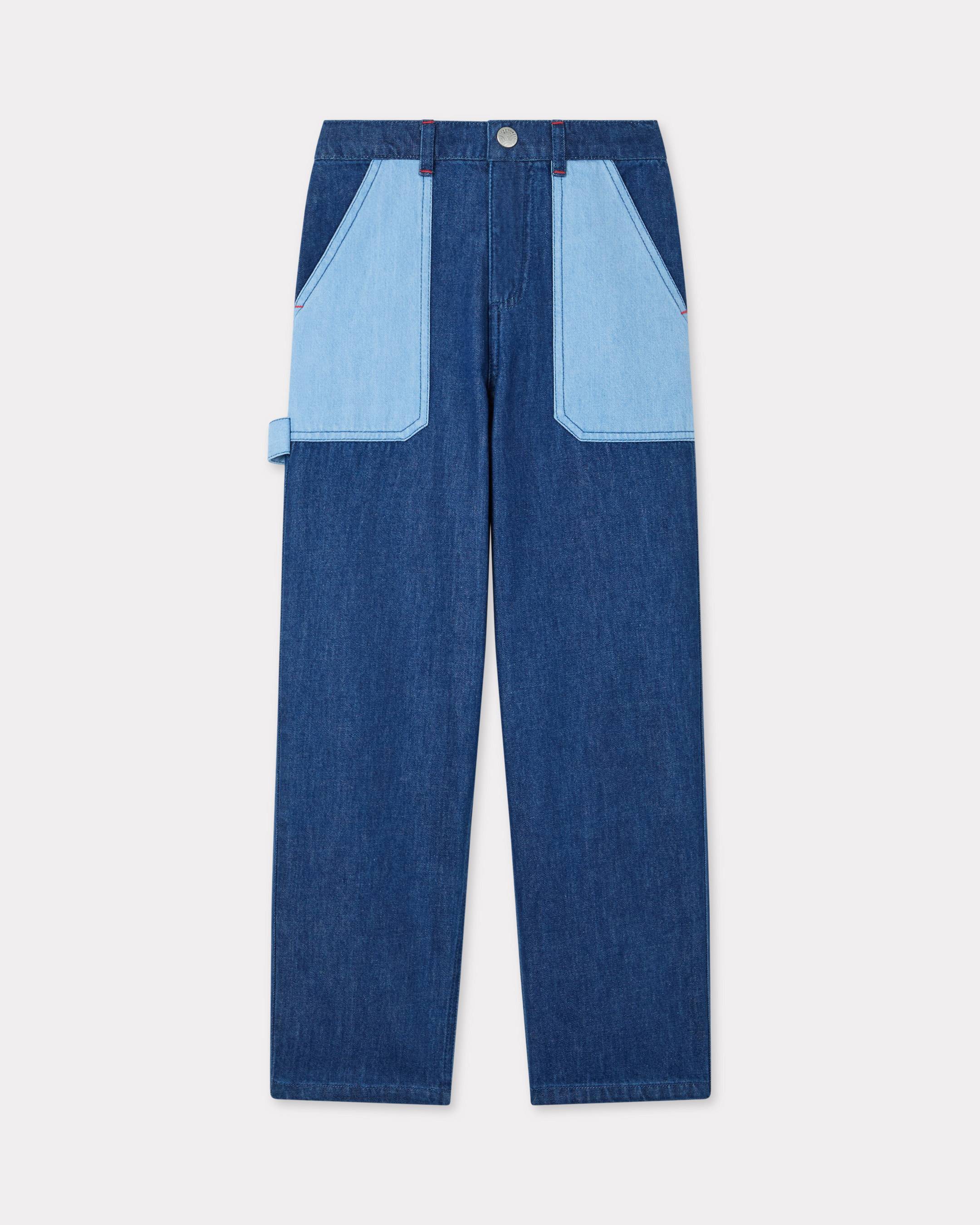 KENZO Kids 'East West' Jeans , Kids, Navy Blue, Size 10Yrs, Cotton