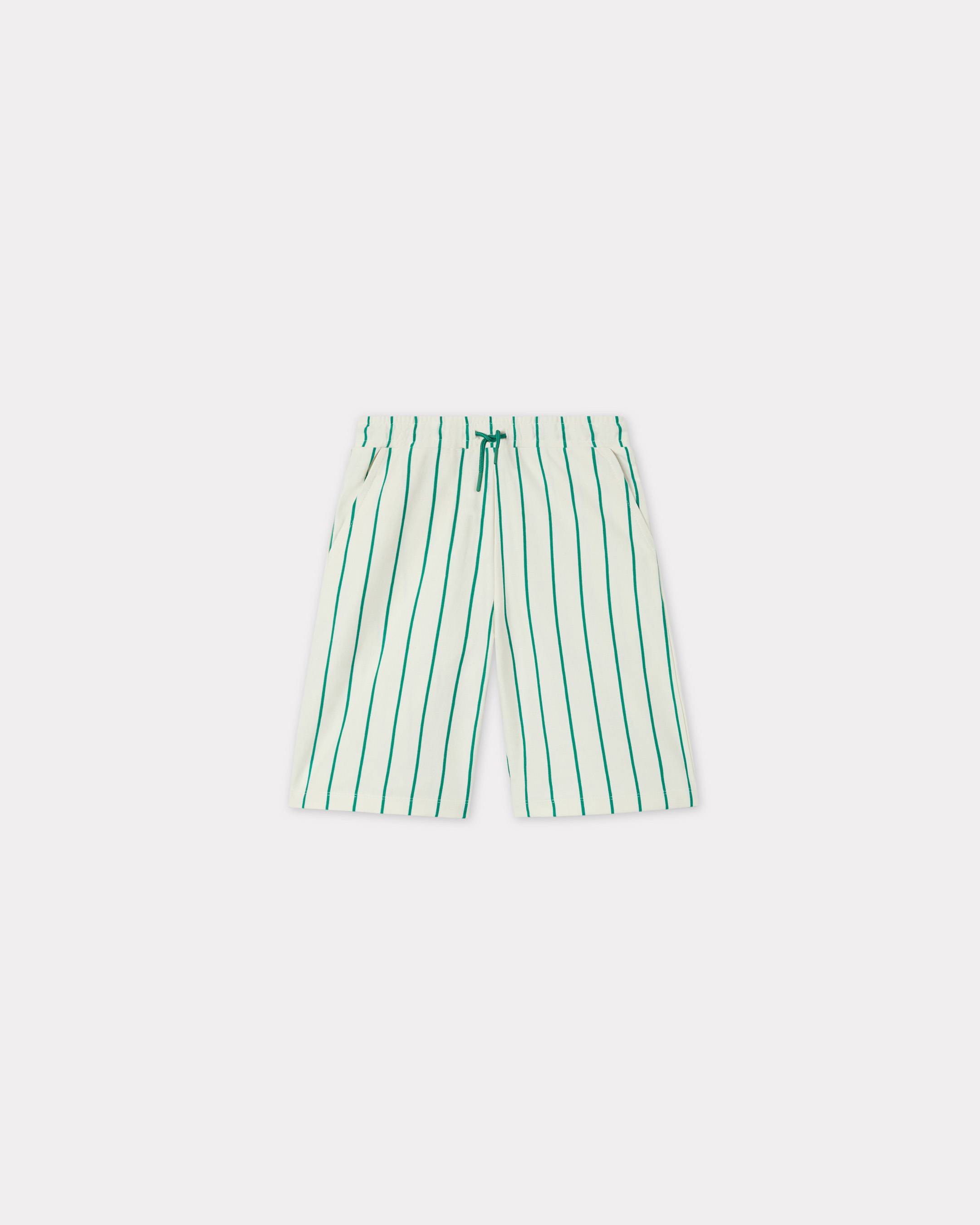 KENZO Enfants Bermuda 'Fruits Stickers' En Coton, Unisex, Vert Bouteille, Taille , 6a