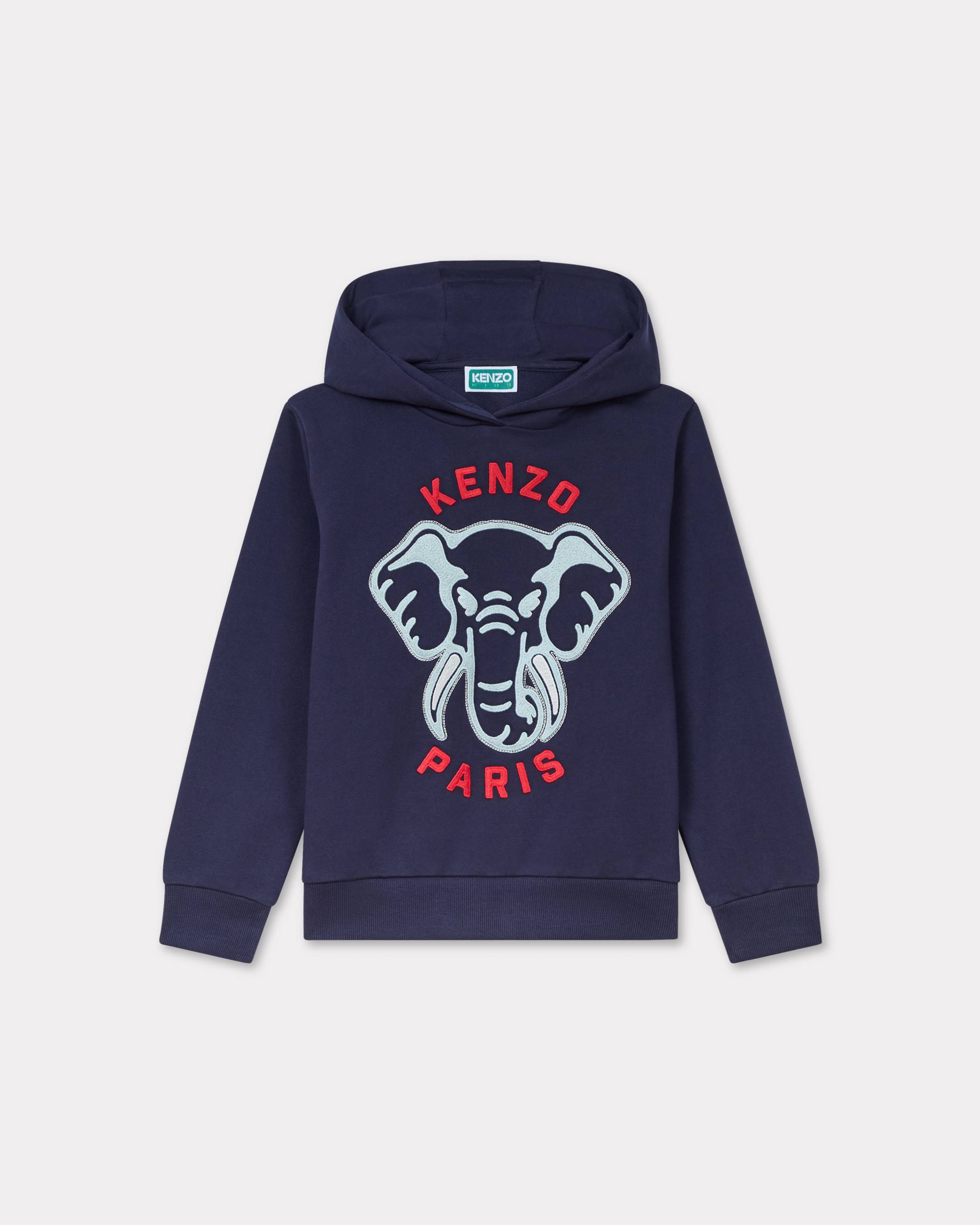 KENZO Kids Embroidered Cotton Sweatshirt, Kids, Navy Blue, Size 4Yrs,