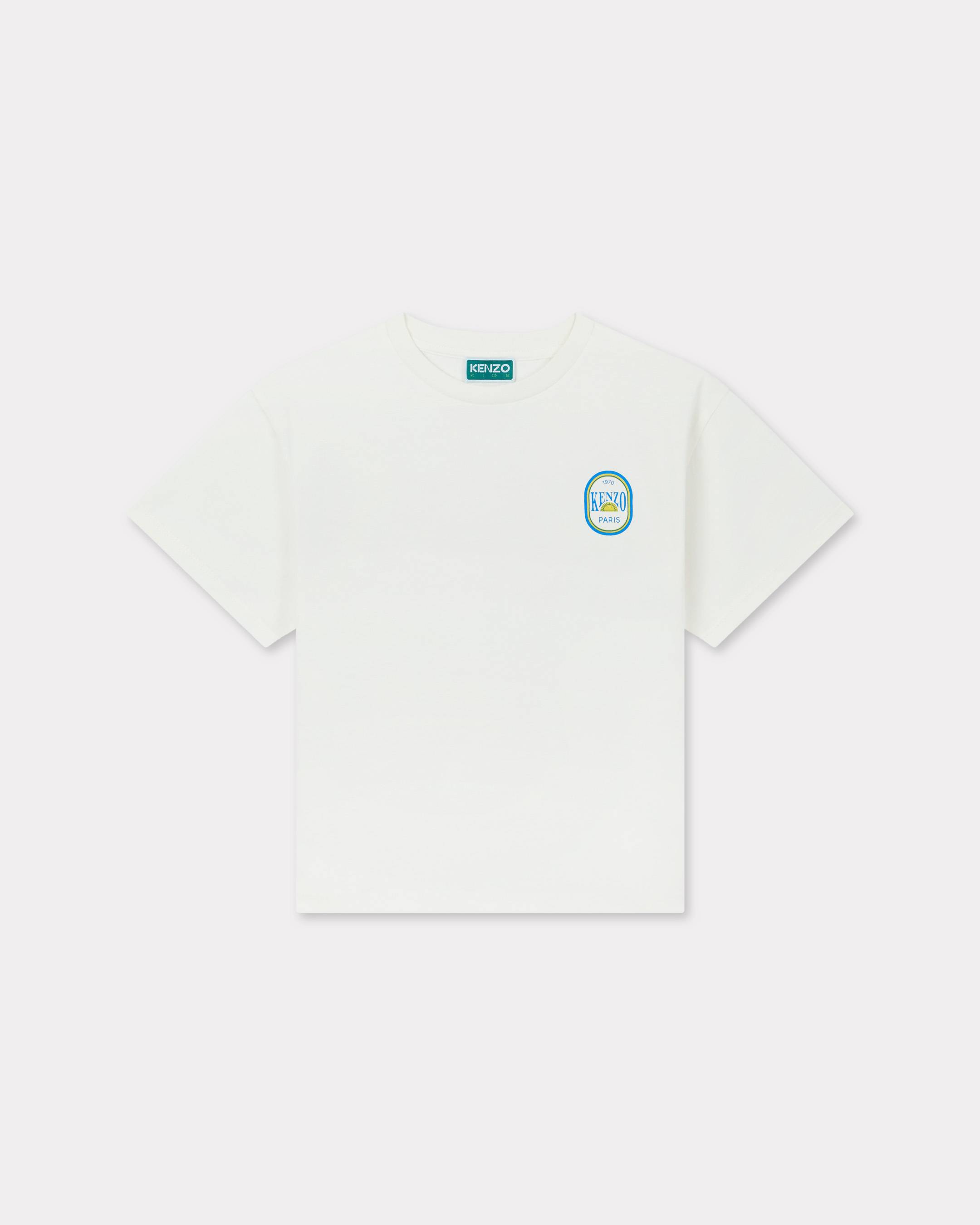 KENZO Kids 'Fruits Stickers' Cotton T-shirt, Kids, White, Size 8Yrs,