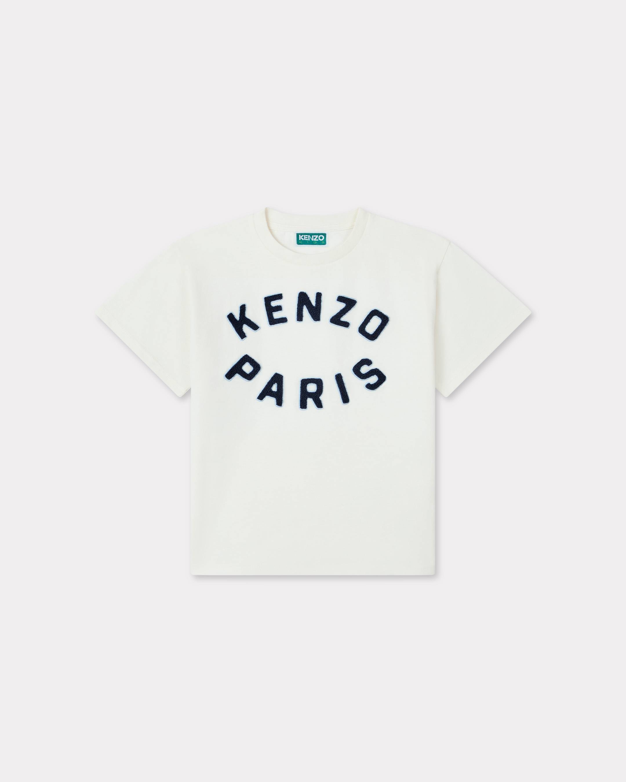 KENZO Enfants T-shirt Brodé En Coton, Unisex, Blanc, Taille , 6a