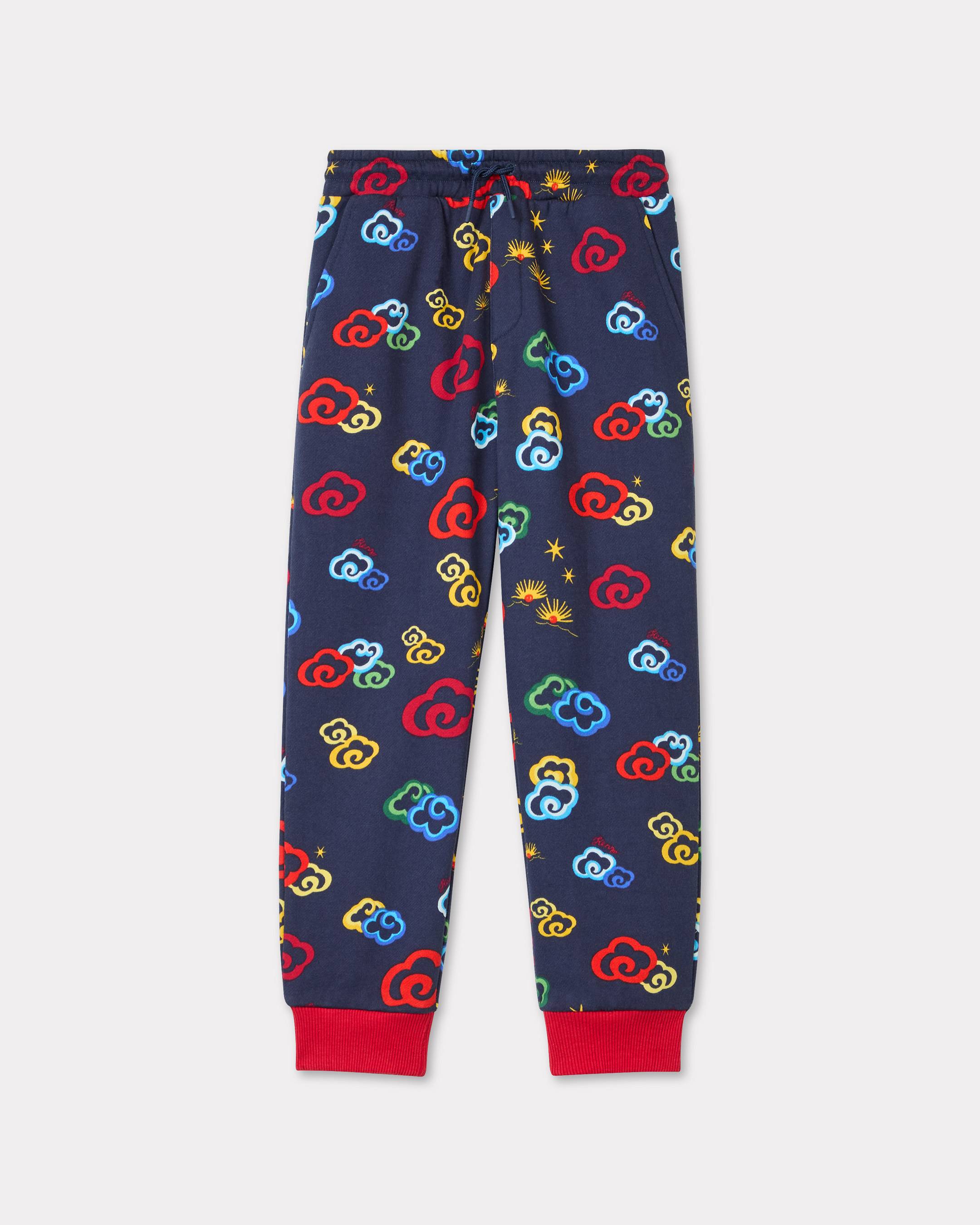 KENZO Kids 'Lunar New Year' Jogging Pants , Kids, Navy Blue, Size 4Yrs, Cotton