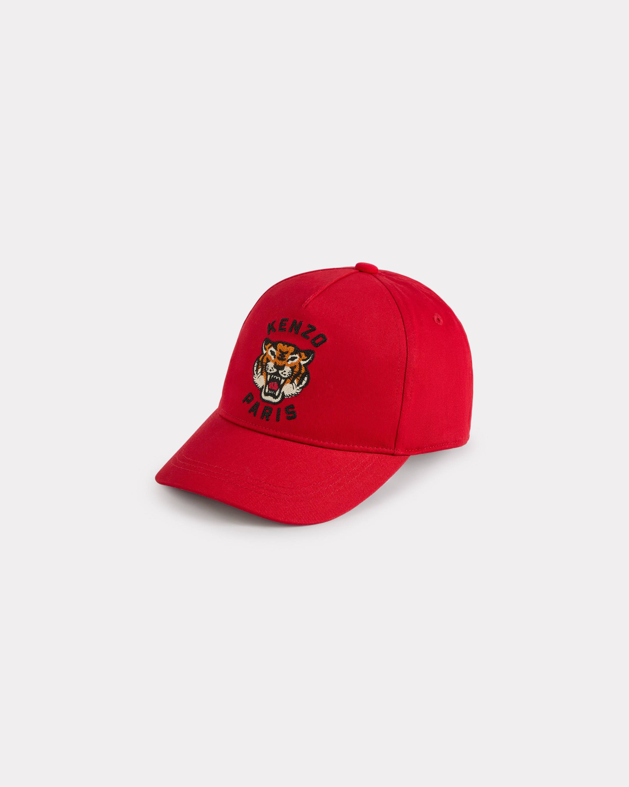 KENZO Kids Embroidered Cap Twill, Kids, Red, Size 52, EU
