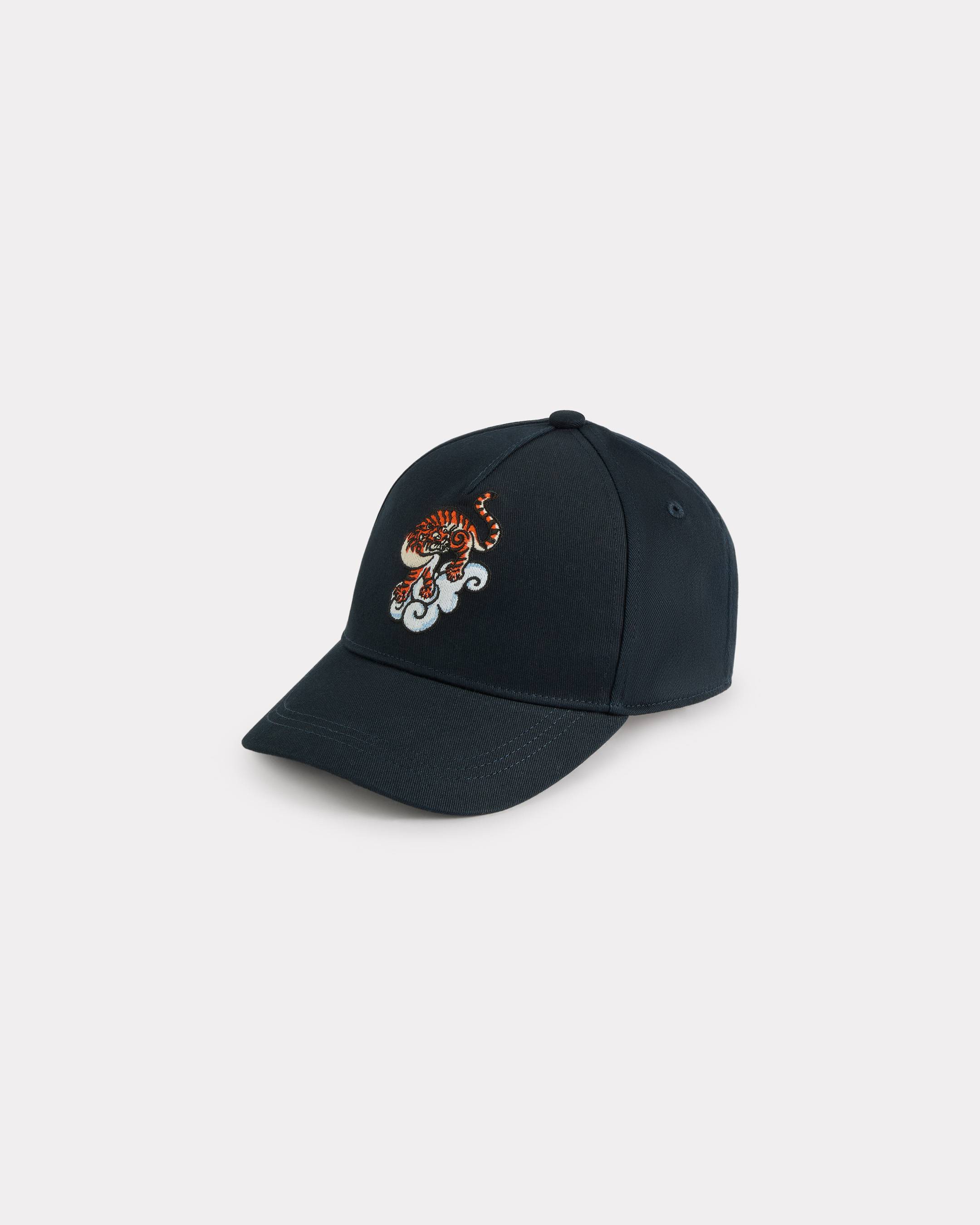 KENZO Kids ' Galaxy' Embroidered Cap Twill, Kids, Navy Blue, Size 54, EU