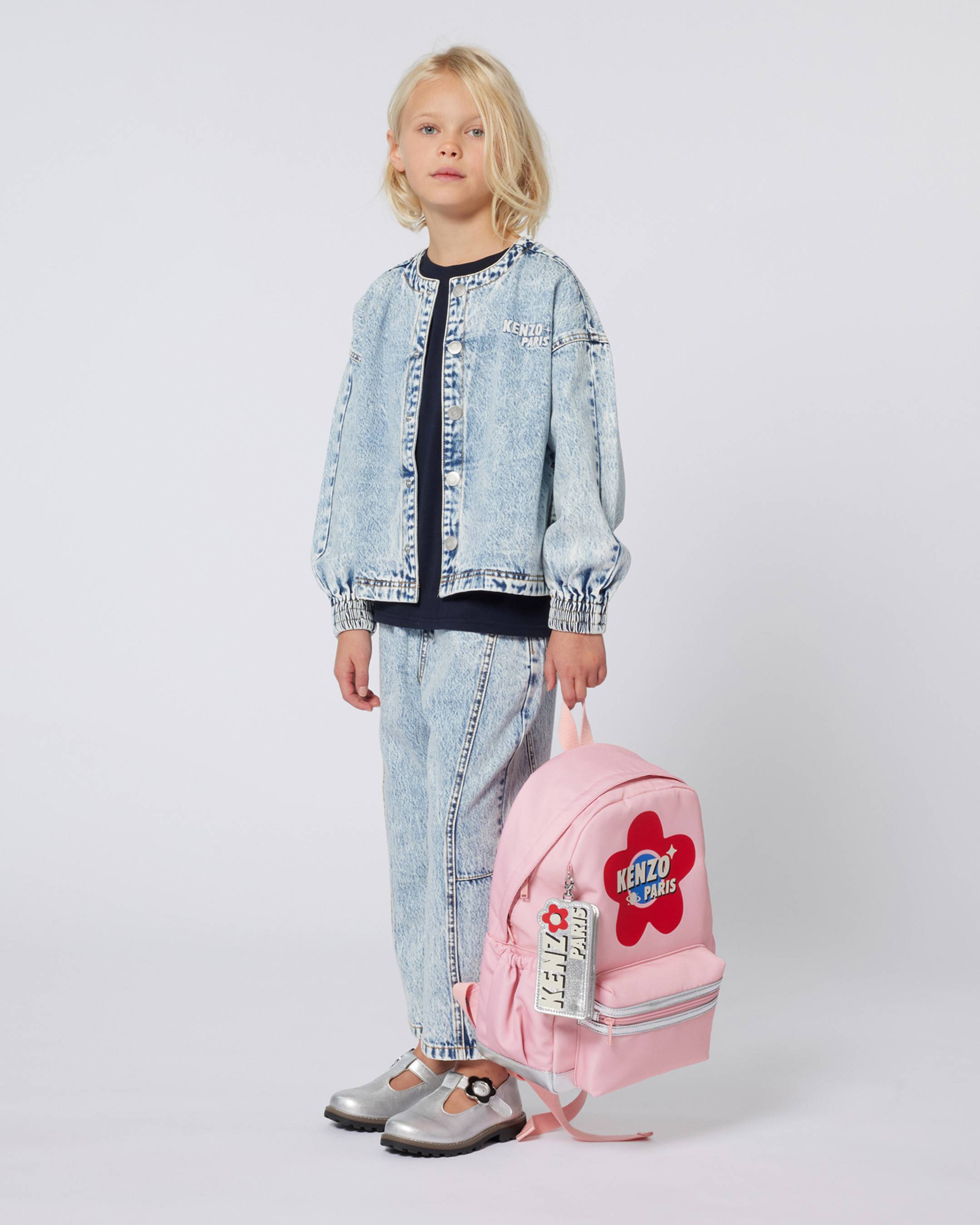 'Cosmic Fun' embroidered rucksack in canvas