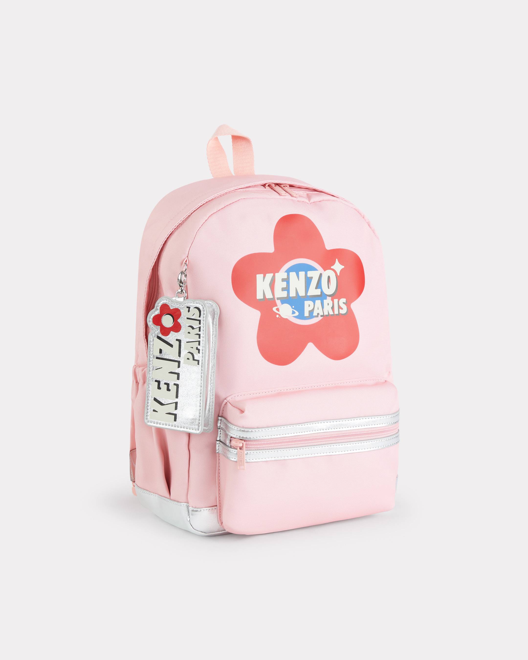 KENZO Kids 'Cosmic Fun' Embroidered Backpack In Canvas, Kids, Pink, Canvas EU
