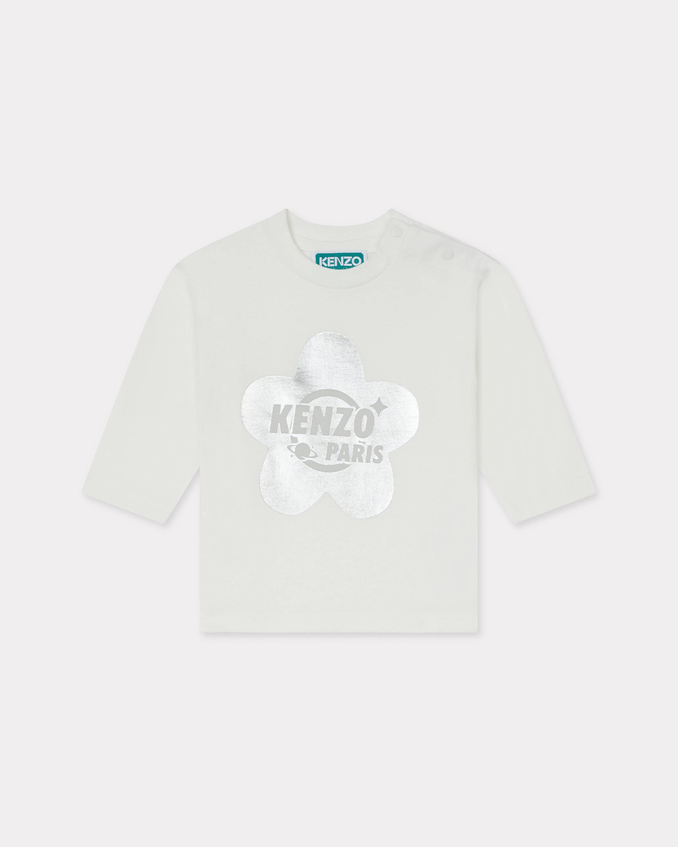 KENZO Kids 'Cosmic Fun' Long-sleeved T-shirt , Kids, White, Size 2Yrs, Cotton