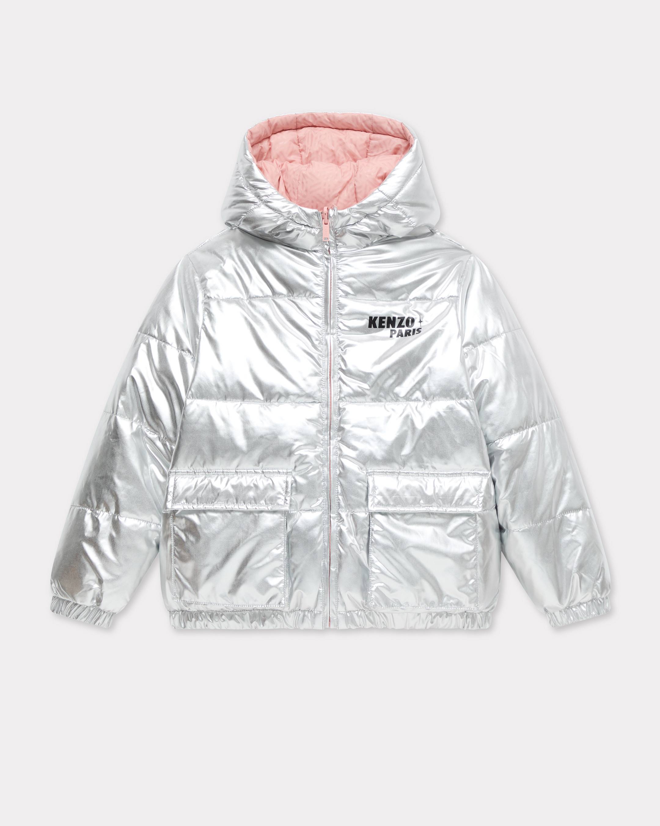 KENZO Kids 'Cosmic Fun' Reversible Down Jacket, Kids, Pink, Size 8Yrs, Metallised Polyester/polyester