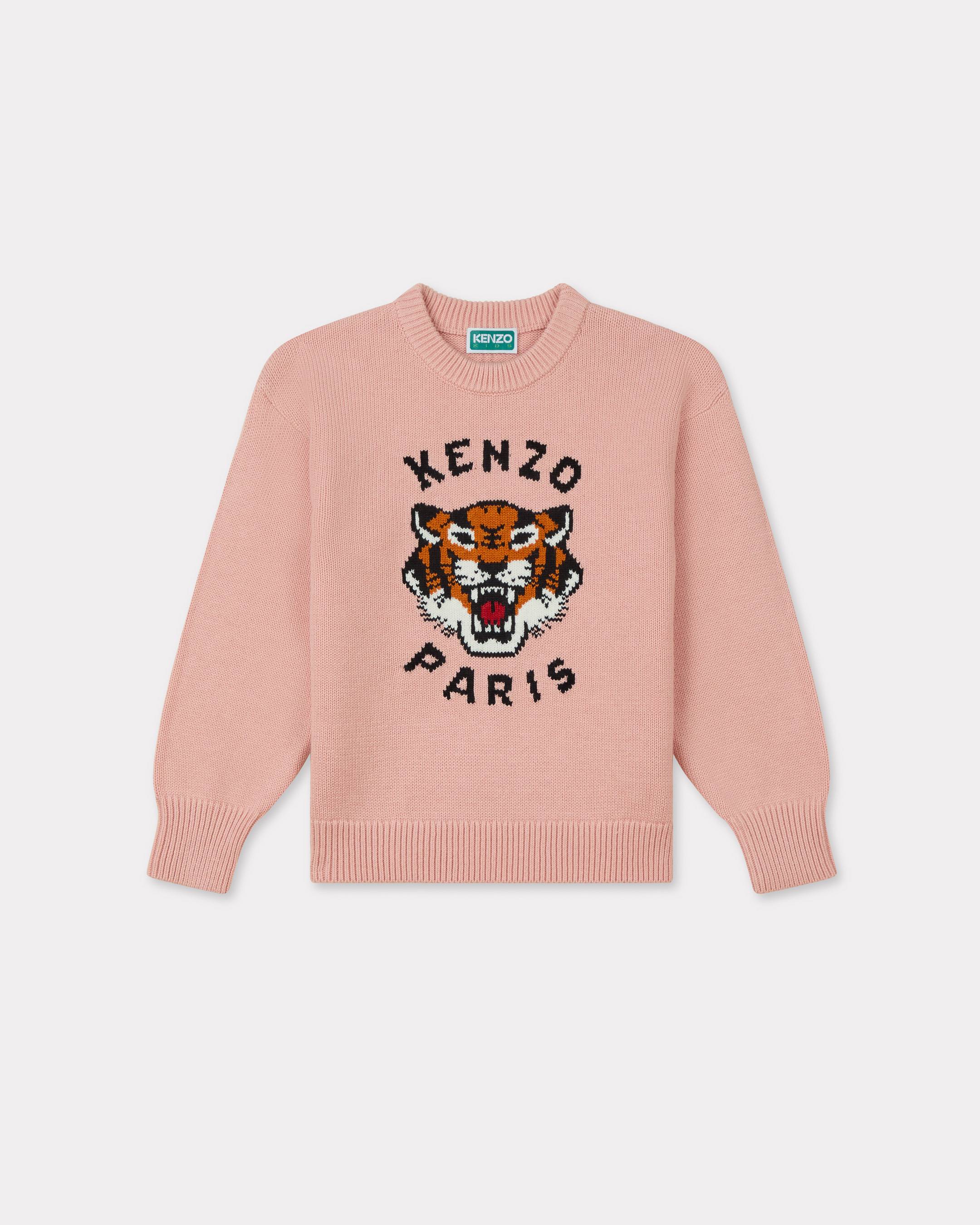 KENZO Kids Knitted Sweater, Kids, Pink, Size 8Yrs, Cotton/viscose/polyamide/wool