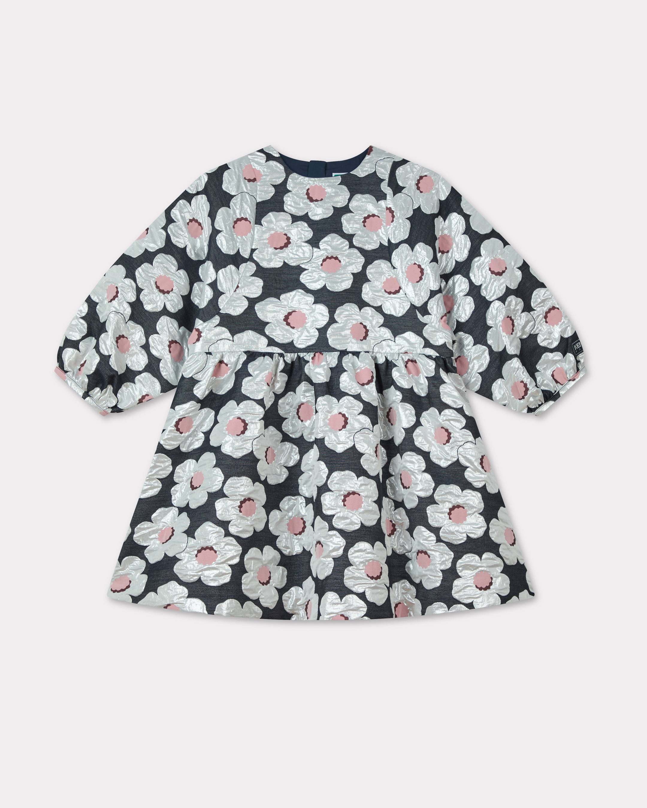 KENZO Kids 'Cosmic Fun' Dress In a Cotton Blend Navy Blue Girls - Size 10Yrs
