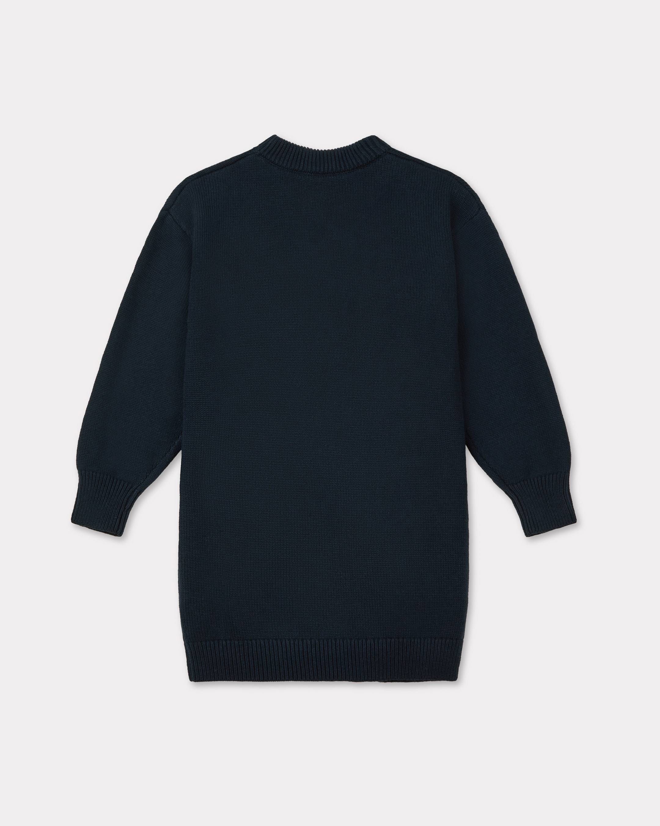 Dress in a cotton and wool blend