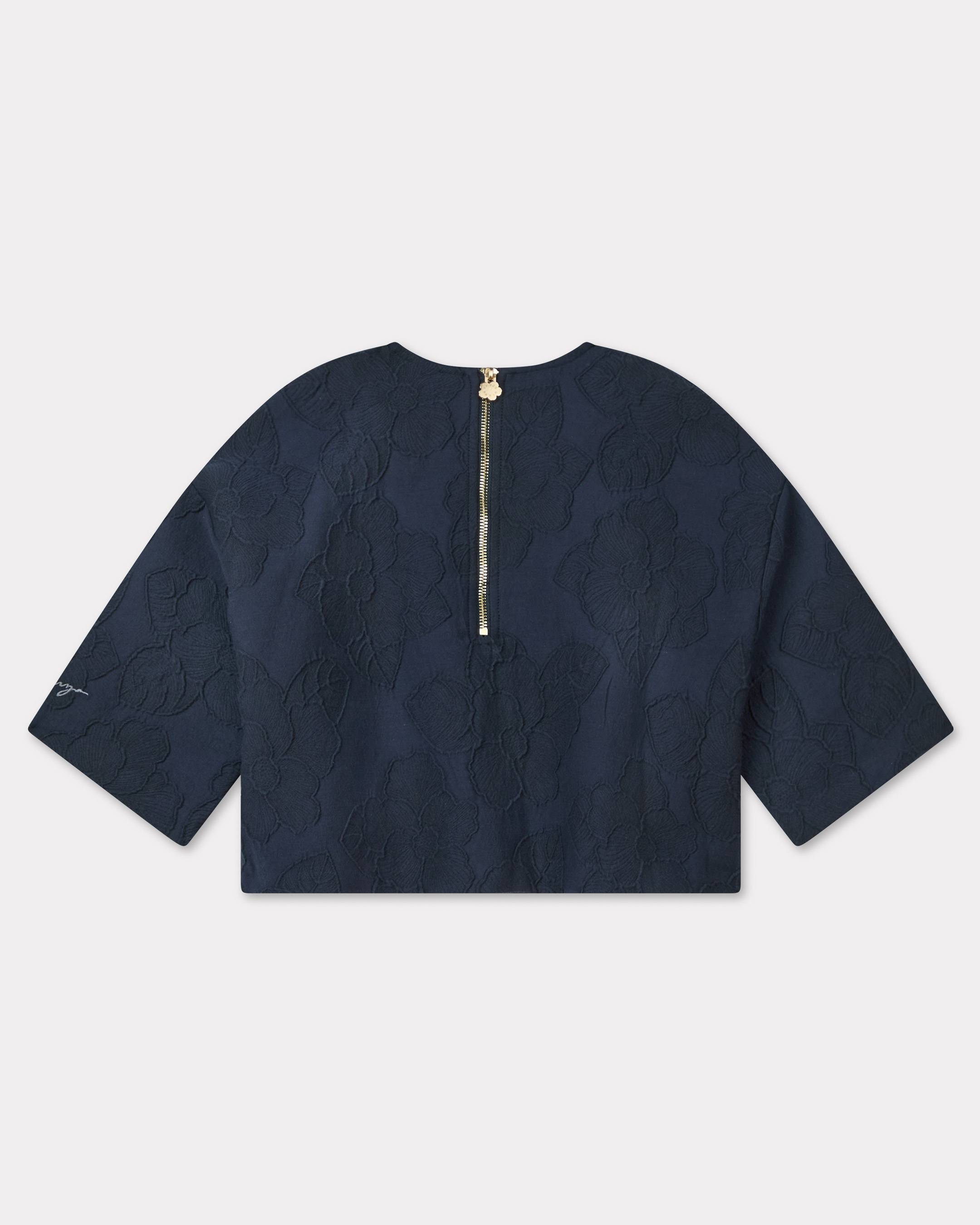 'Wonder Space' embroidered blouse in jacquard fabric