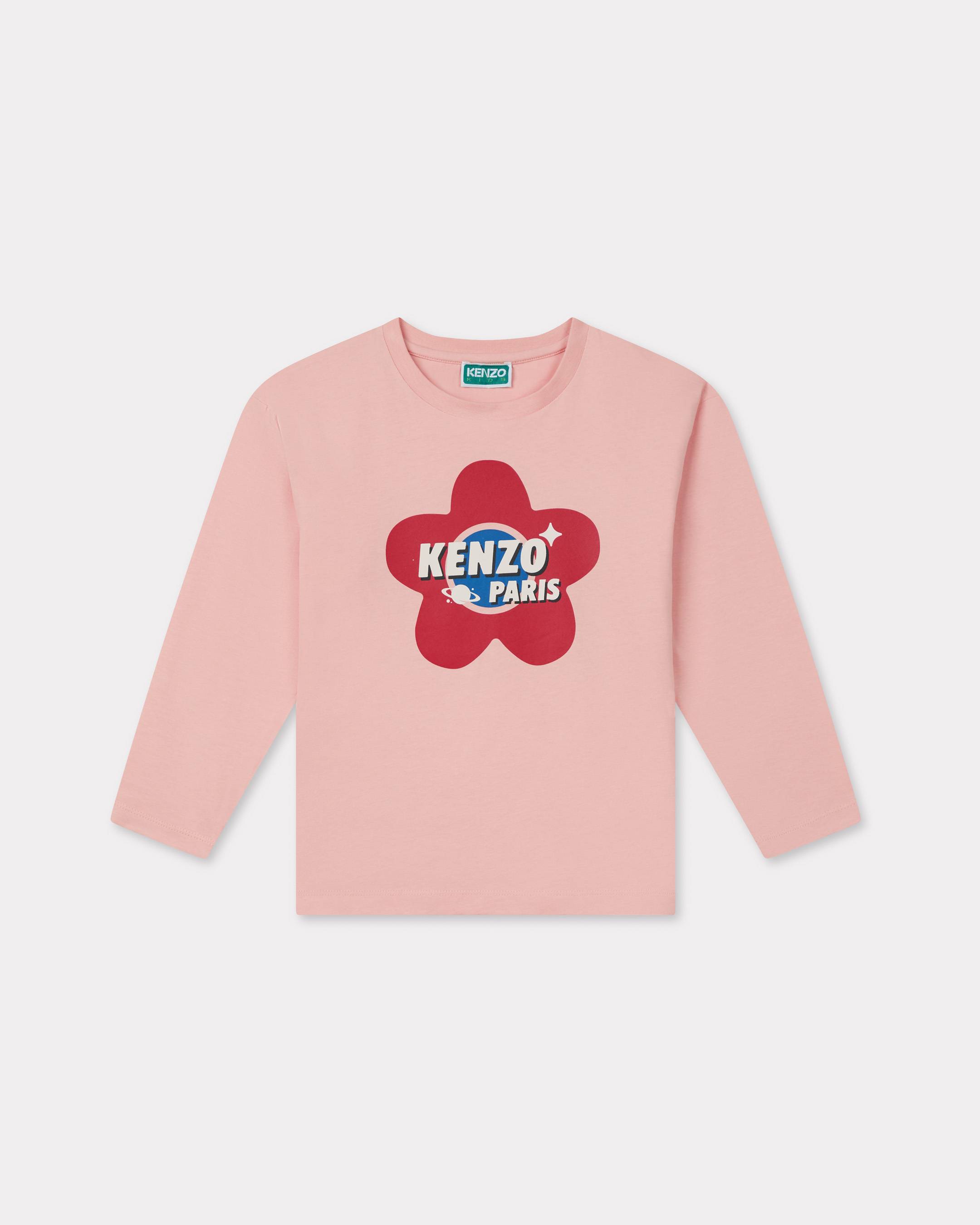 KENZO Kids 'Cosmic Fun' Long-sleeved T-shirt , Kids, Pink, Size 4Yrs, Cotton