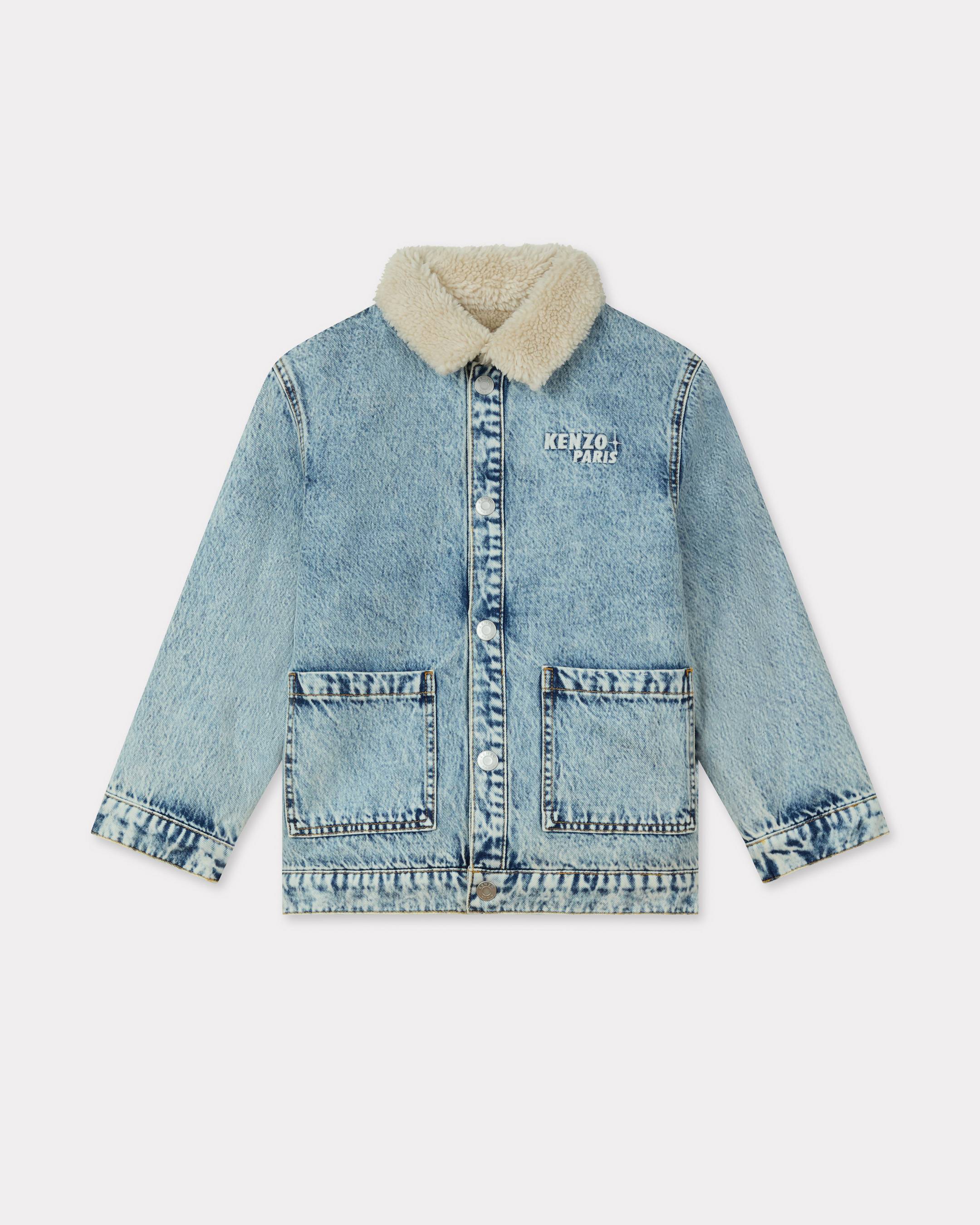 KENZO Kids 'Cosmic Fun' Reversible Jacket, Kids, Purple, Size 6Yrs, Denim