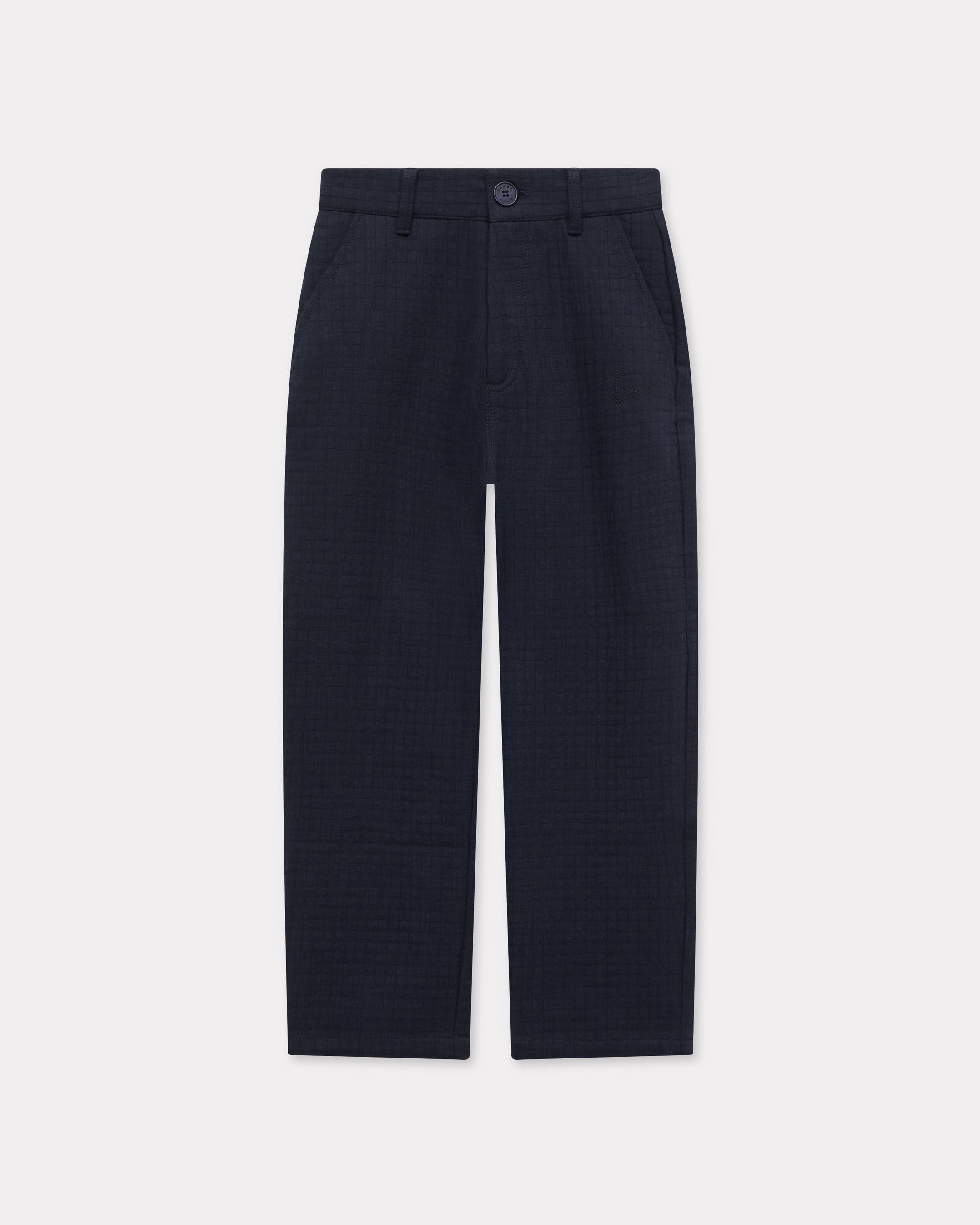 KENZO Enfants Pantalon De Costume Brodé 'KENZO Galaxy' En Coton, Unisex, Bleu Marine, Taille , 8a