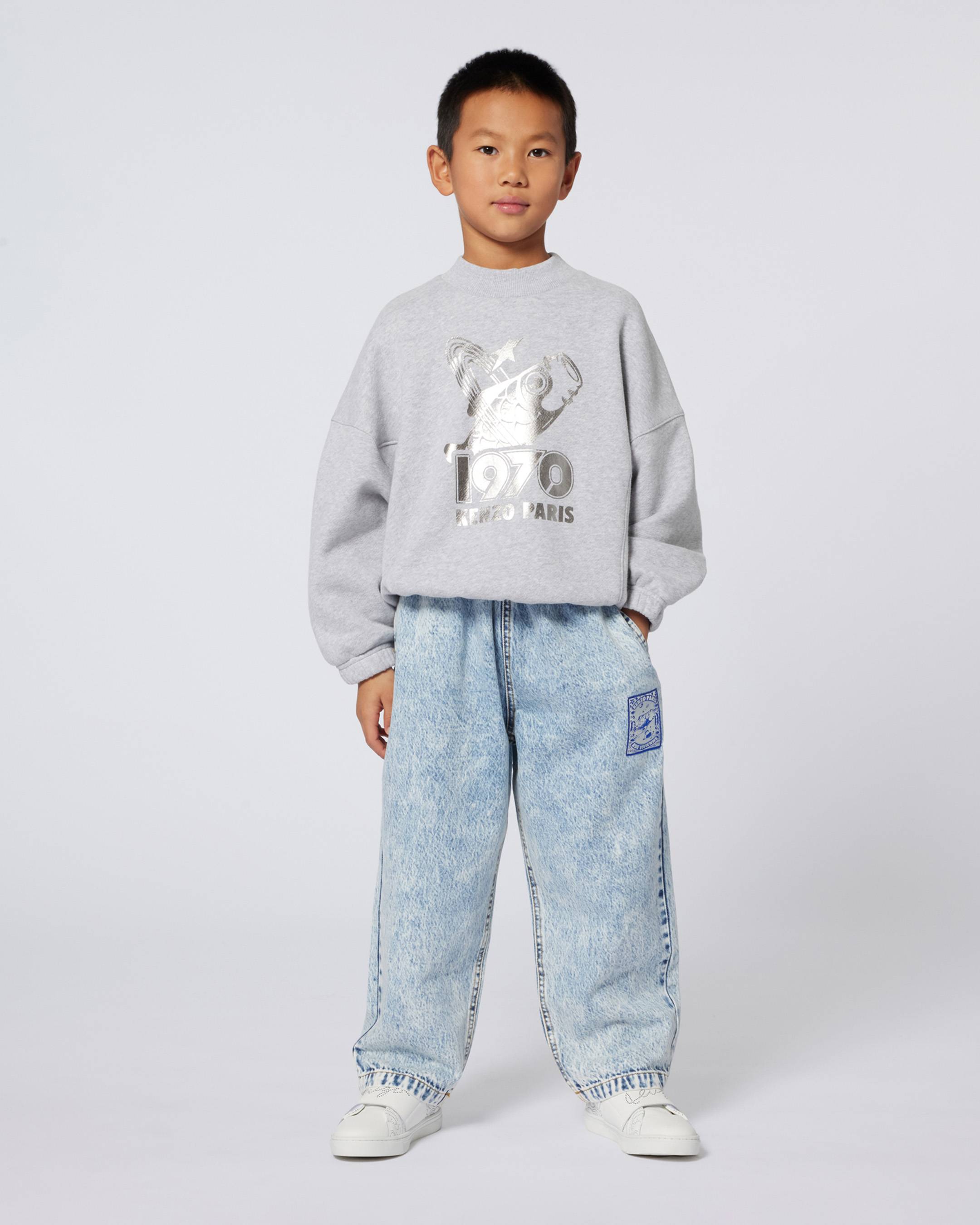 'Cosmic Fun' trousers in denim