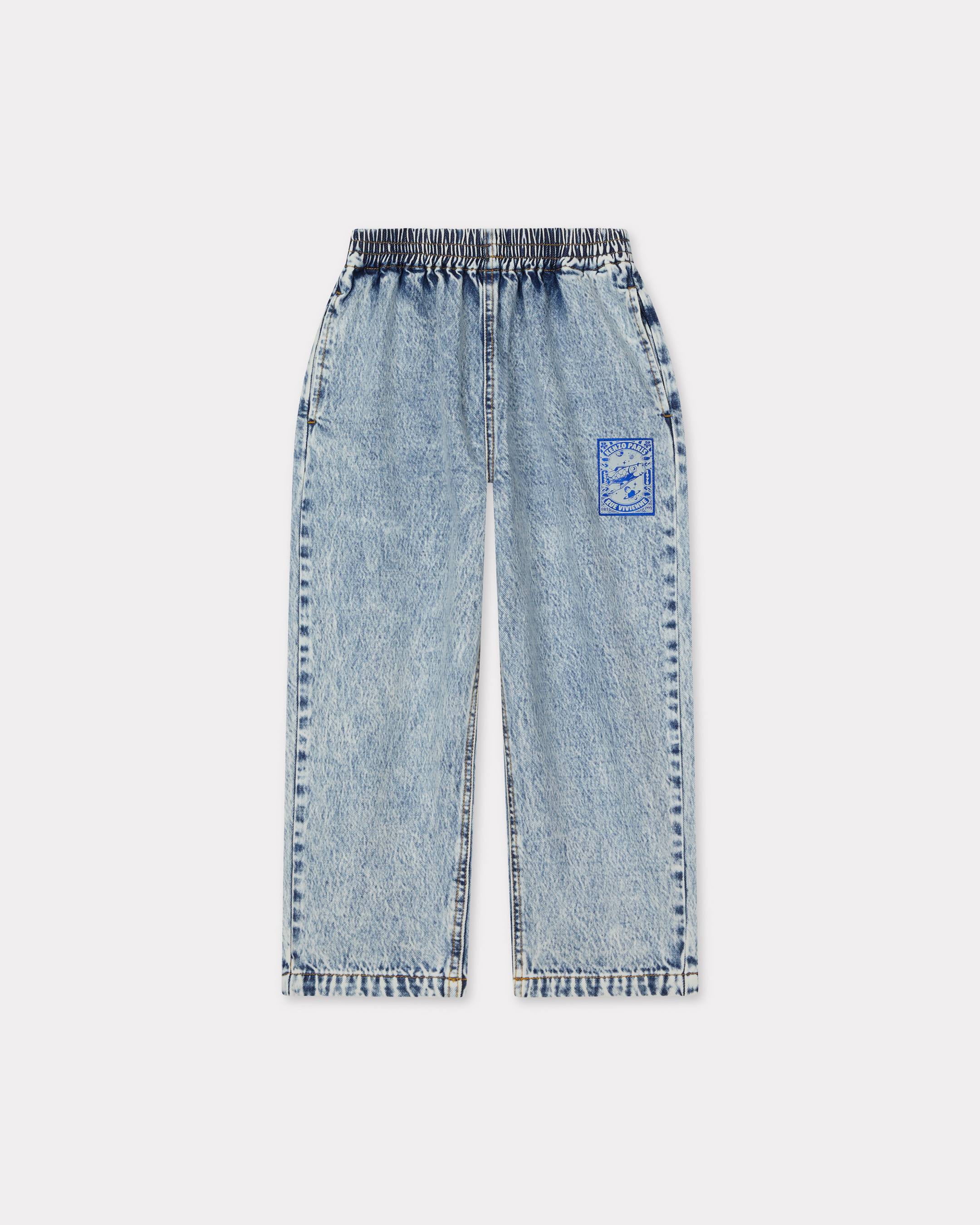 KENZO Kids 'Cosmic Fun' Pants In Denim, Kids, Purple, Size 10Yrs, Denim