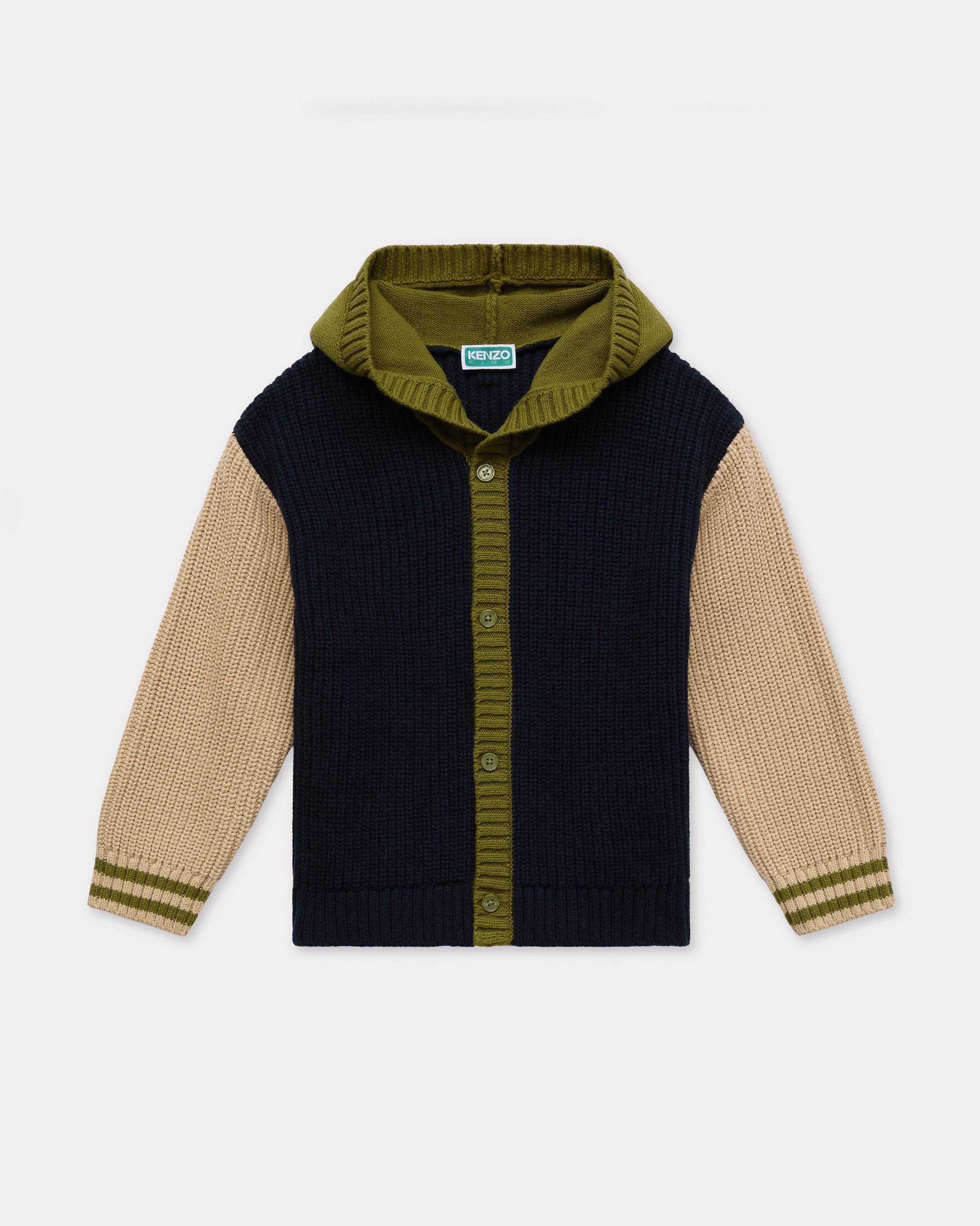 KENZO Kids 'Wonder Space' Knitted Cardigan , Kids, Navy Blue, Size 4Yrs,