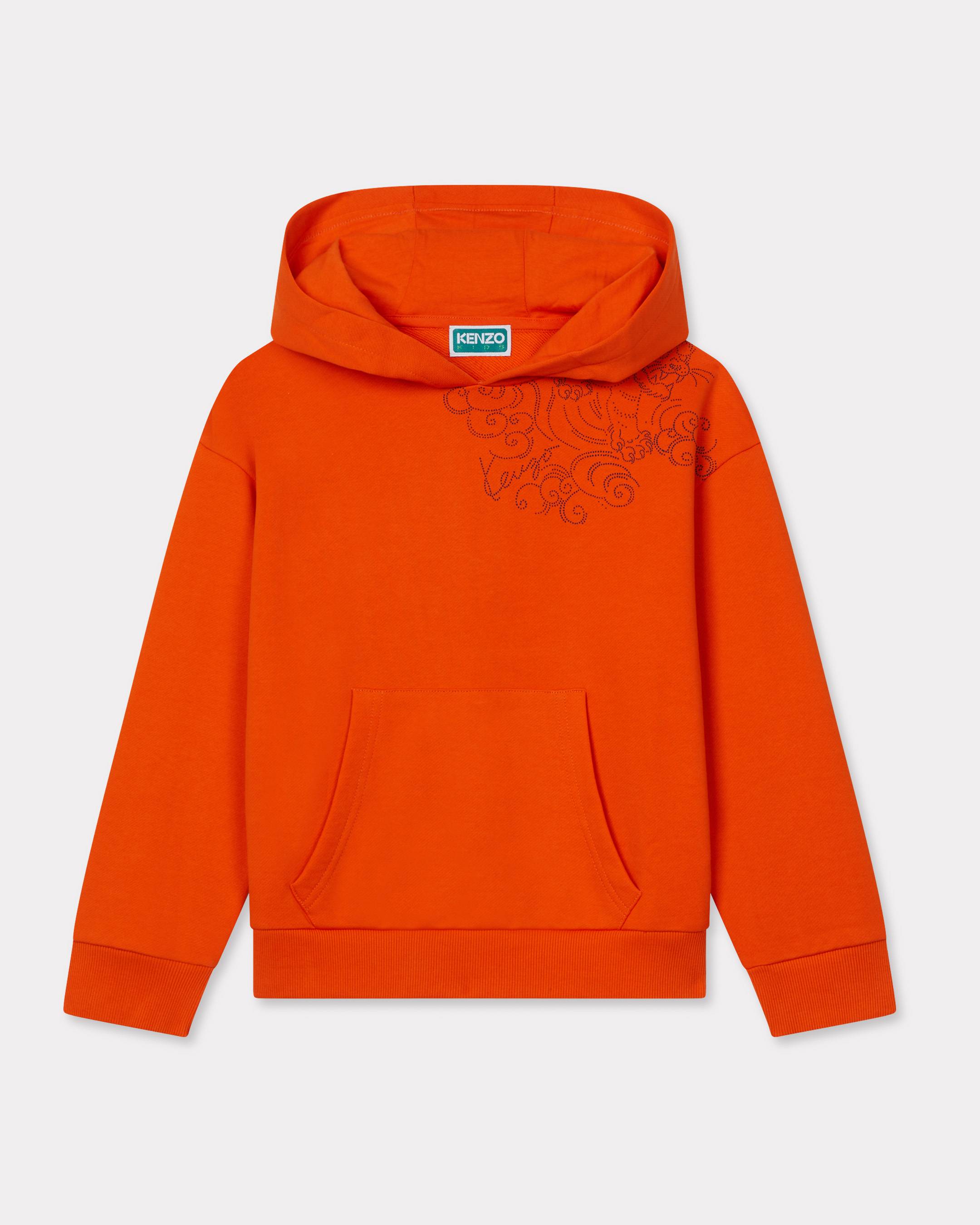 KENZO Kids 'Kenzo Galaxy' Hoodie In Cotton Orange - Size 12a