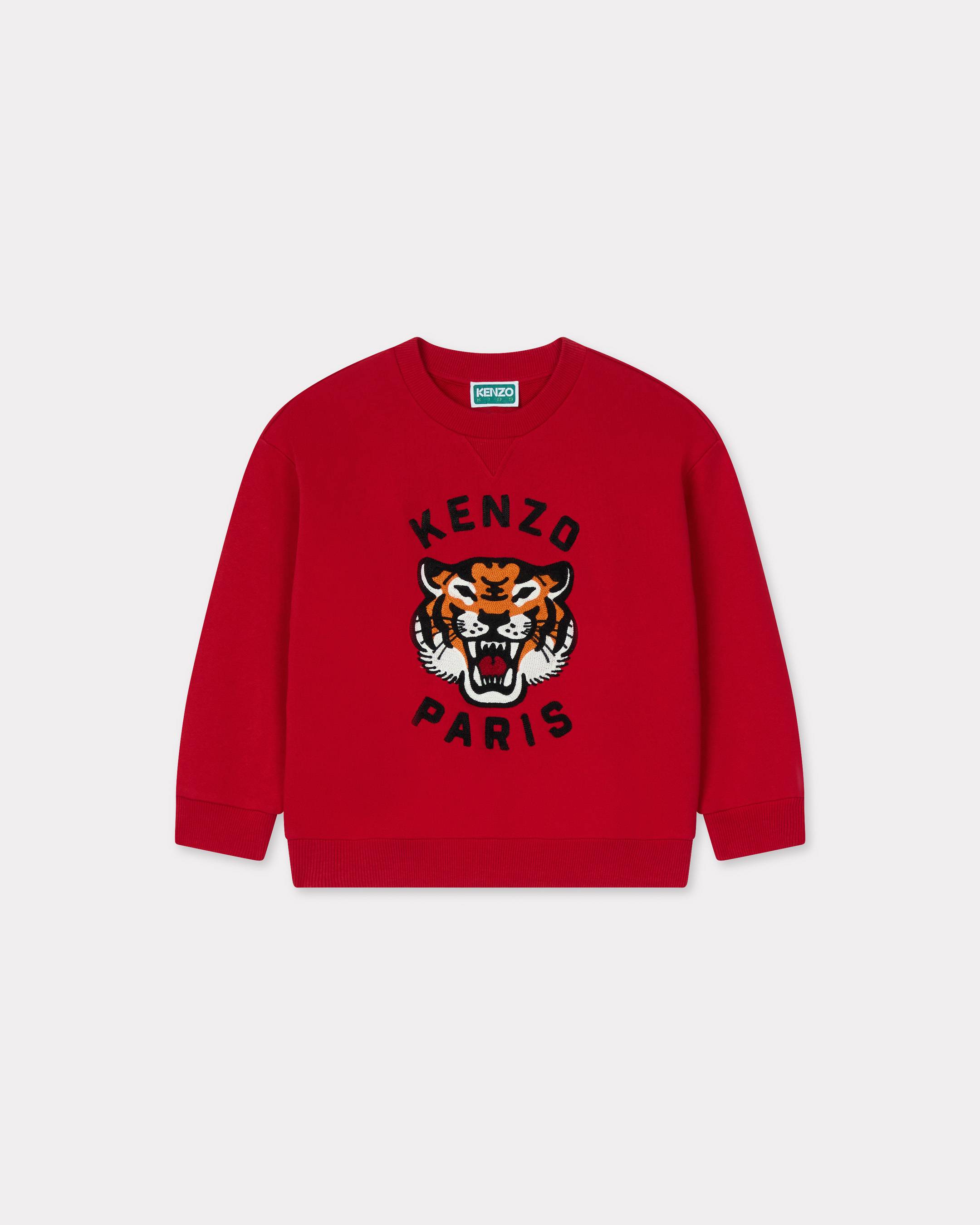 KENZO Kids Embroidered Sweatshirt , Kids, Red, Size 8Yrs, Cotton