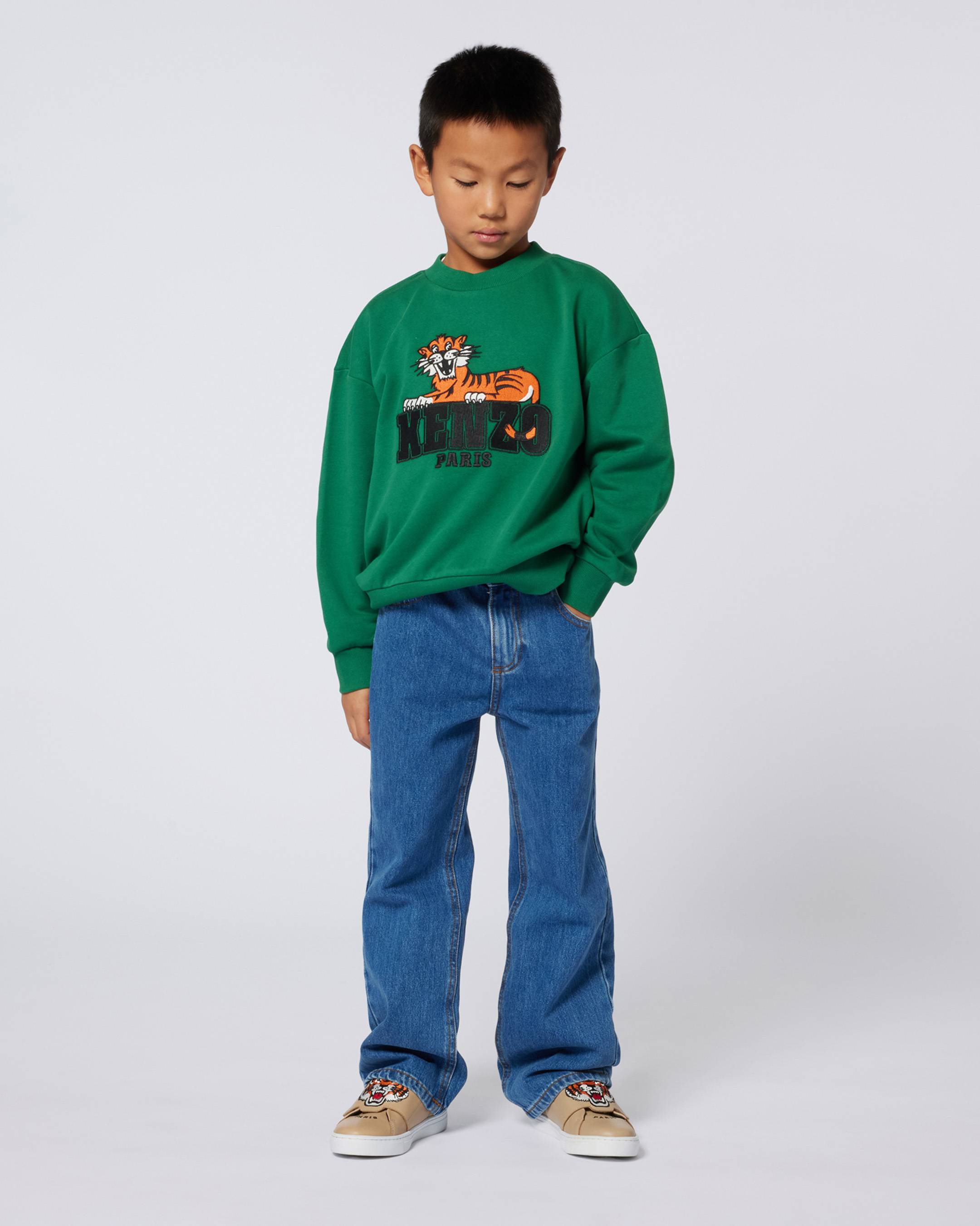 'Wonder Space' embroidered sweatshirt cotton