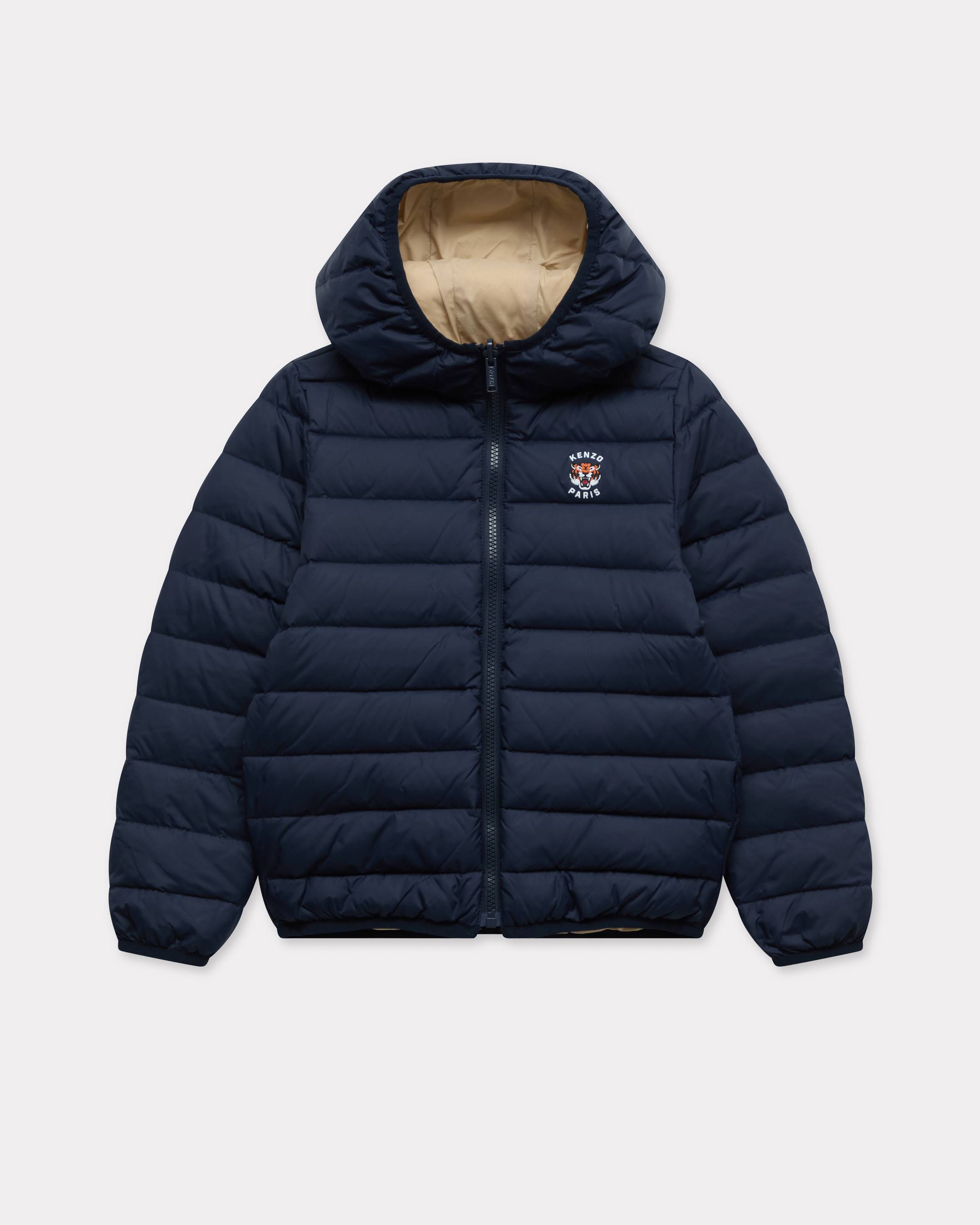 KENZO Kids Reversible Down Jacket, Kids, Navy Blue, Size 6Yrs, Polyamide