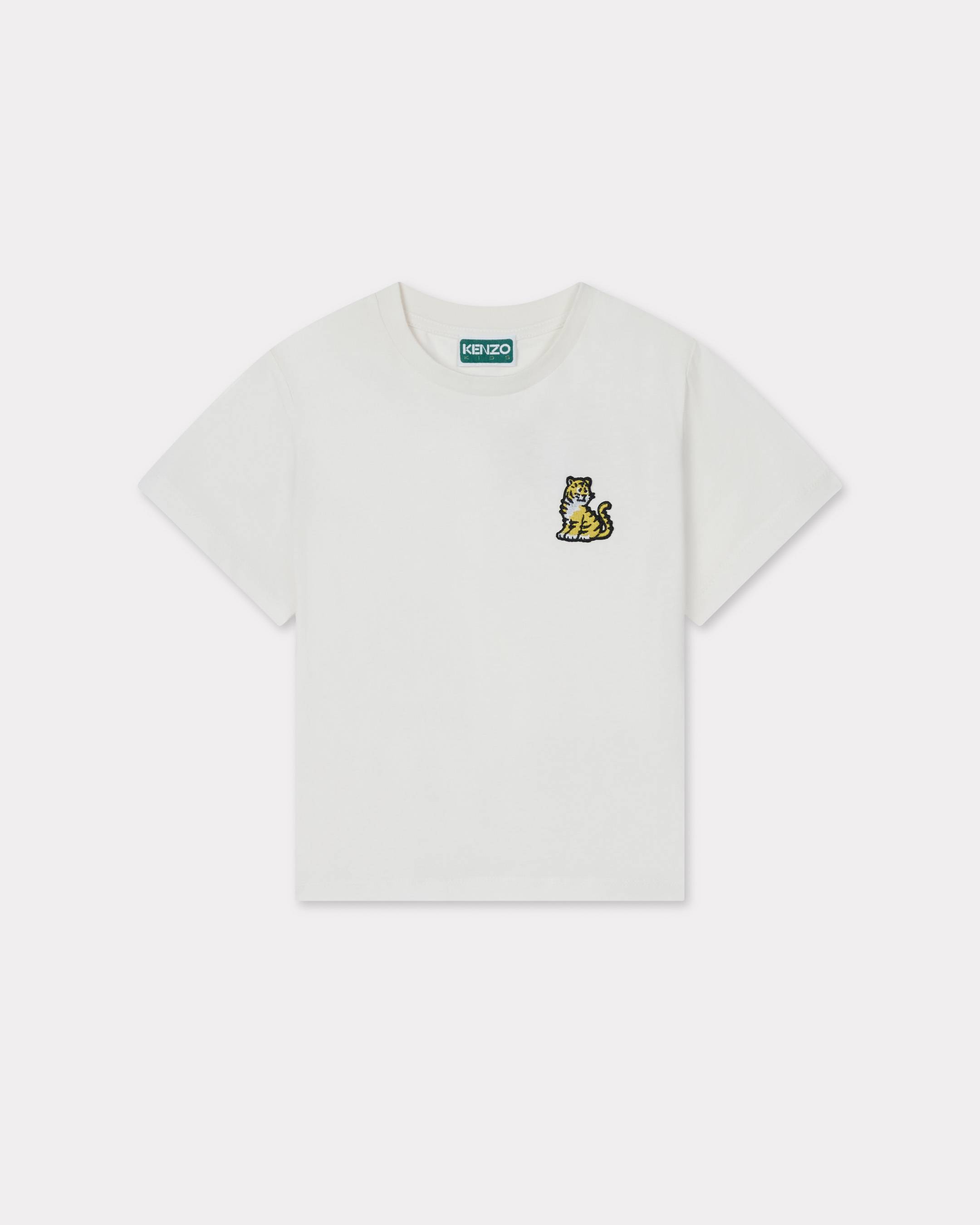 KENZO Kids Embroidered T-shirt , Kids, White, Size 6Yrs, Cotton