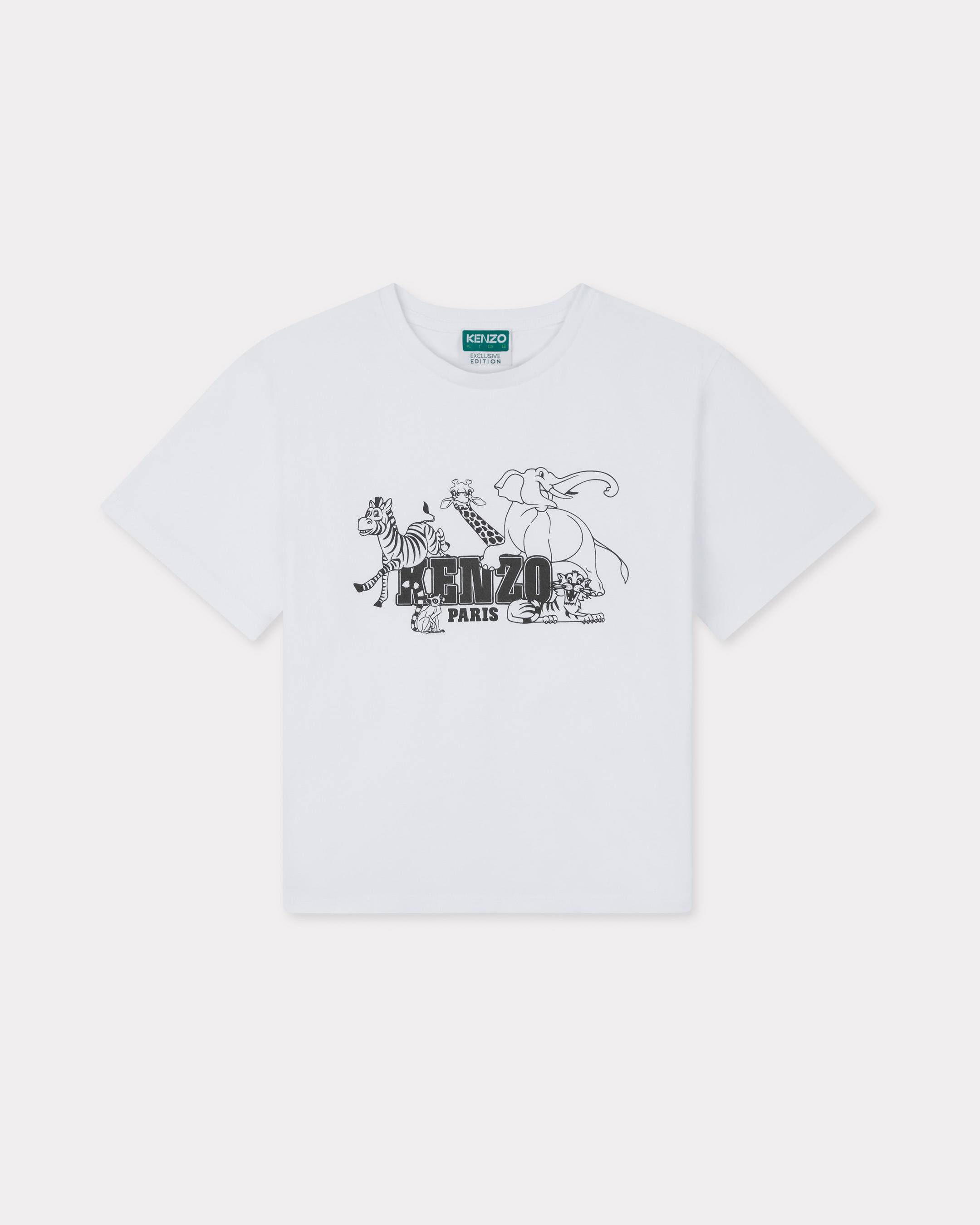 KENZO Kids 'Festive' T-shirt In Cotton White Unisex - Size 12Yrs