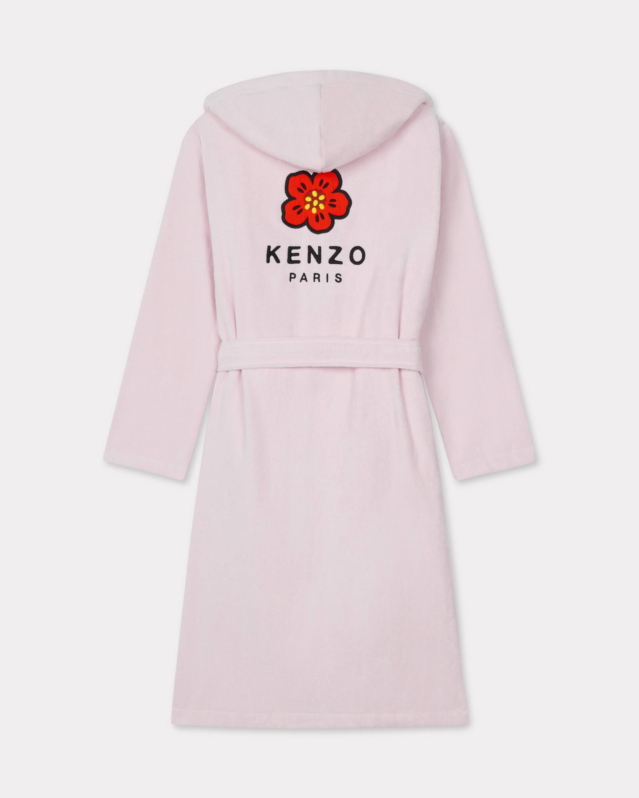 KENZO Boke' unisex embroidered hooded dressing gown in velour