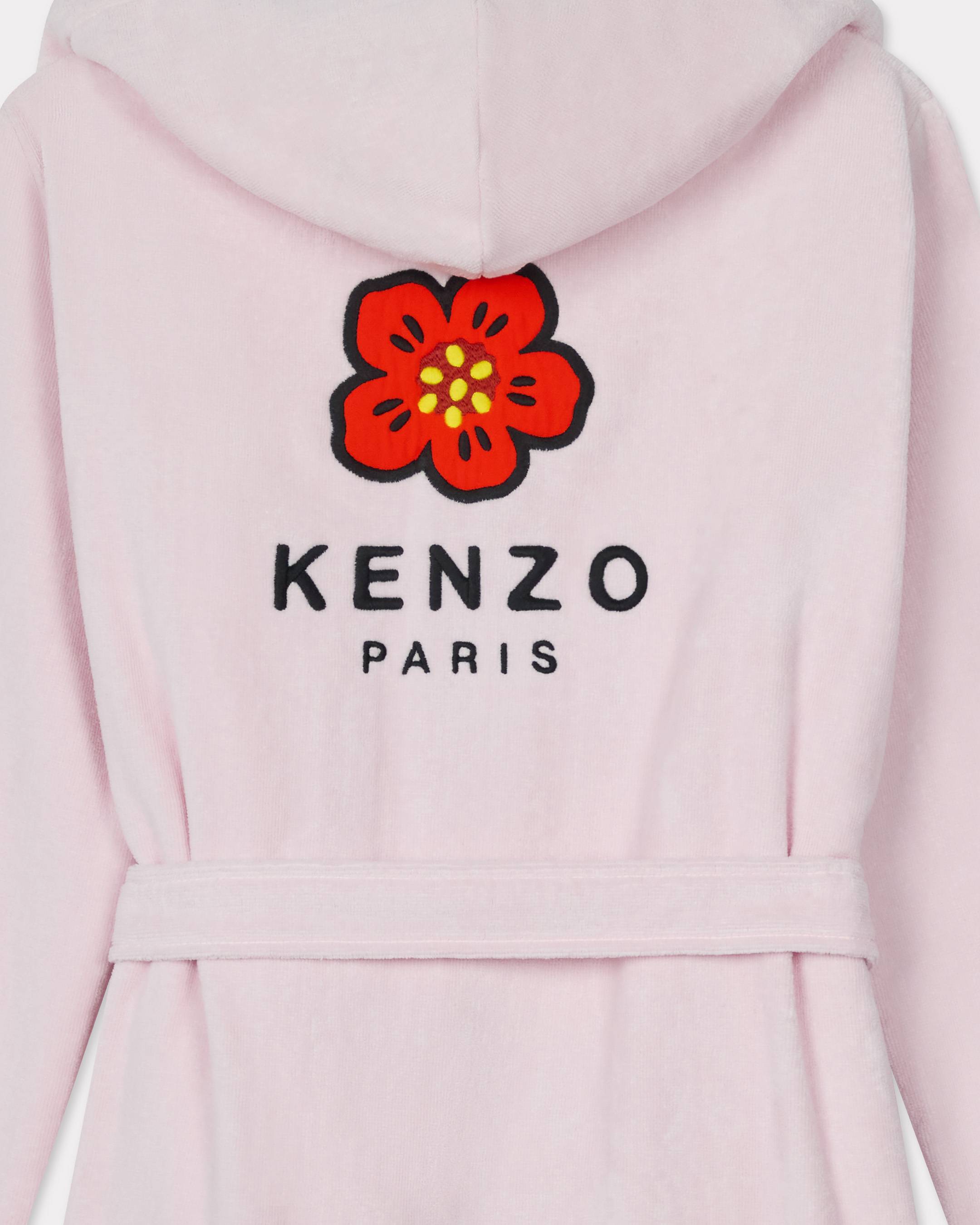 KENZO Boke' unisex embroidered hooded dressing gown velour