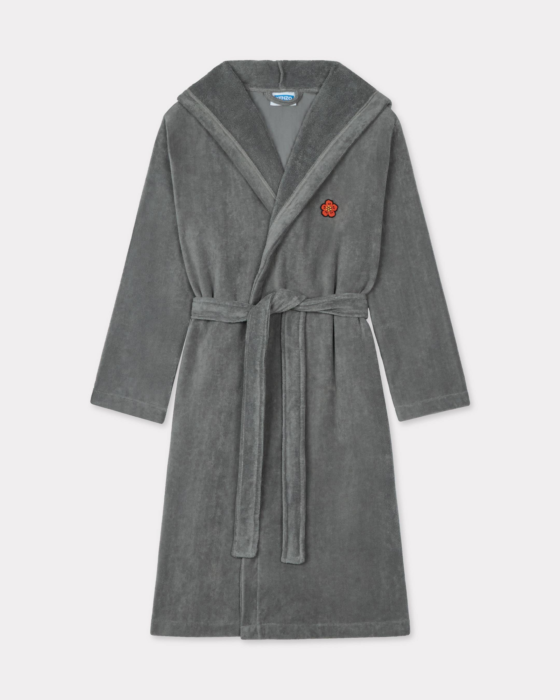 KENZO Boke' unisex embroidered hooded dressing gown in velour