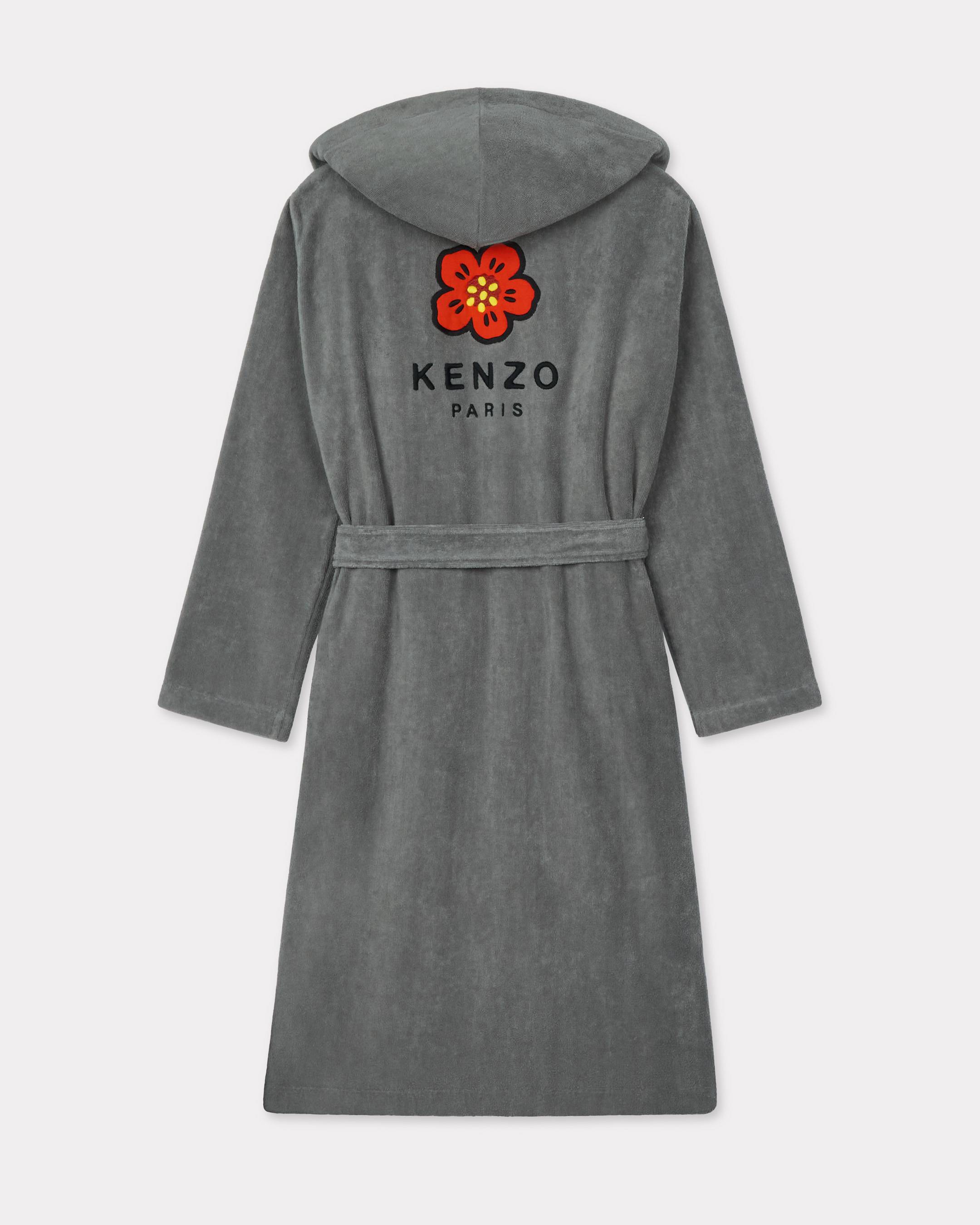 KENZO Boke' unisex embroidered hooded dressing gown in velour