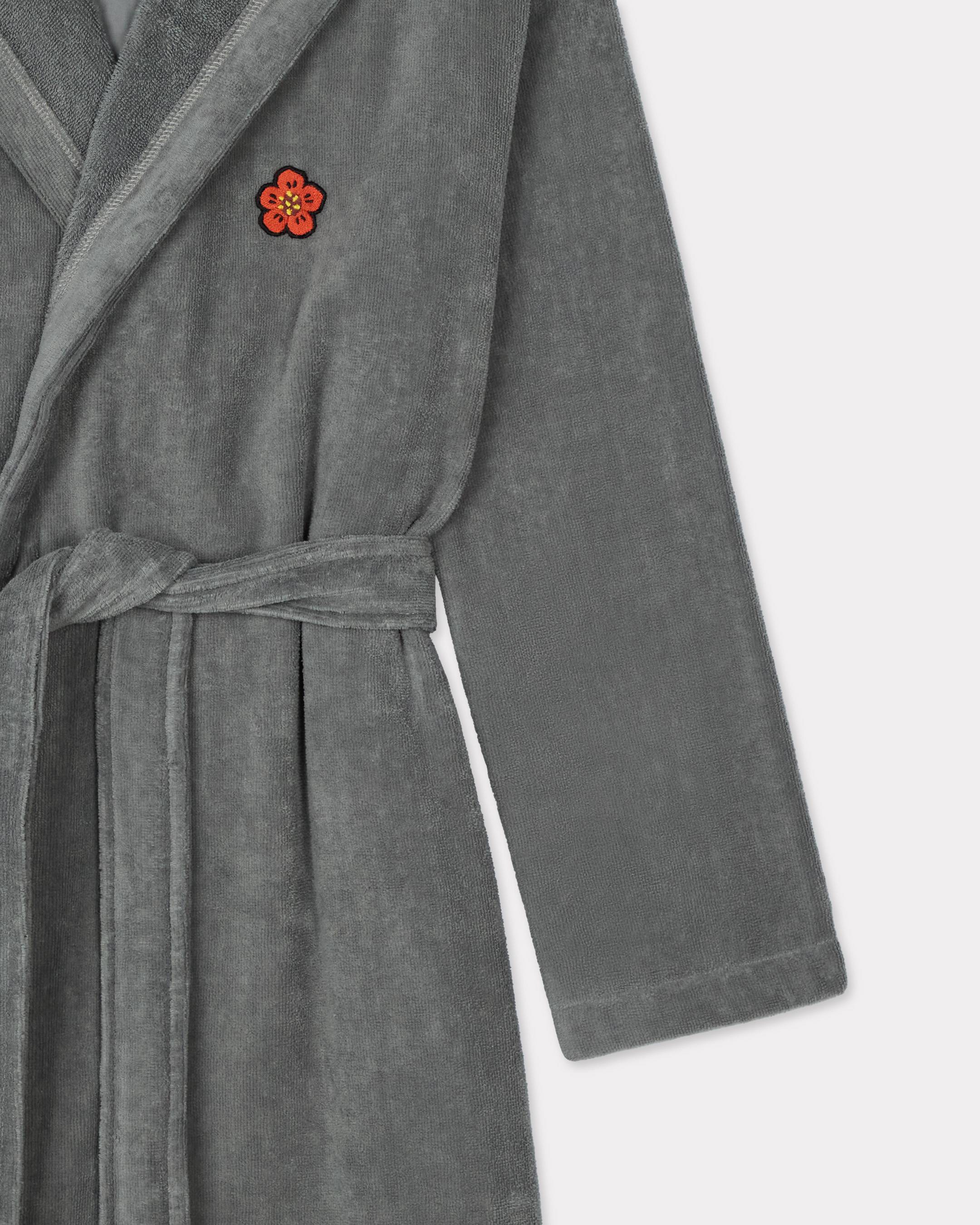 KENZO Boke' unisex embroidered hooded dressing gown in velour