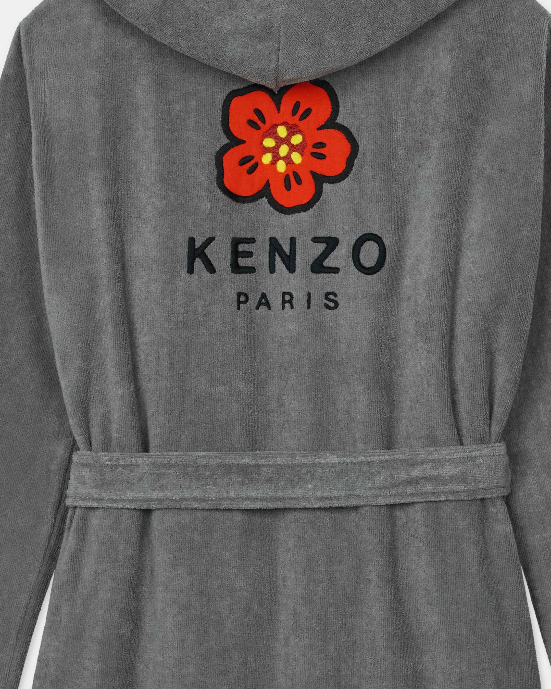 KENZO Boke' unisex embroidered hooded dressing gown in velour