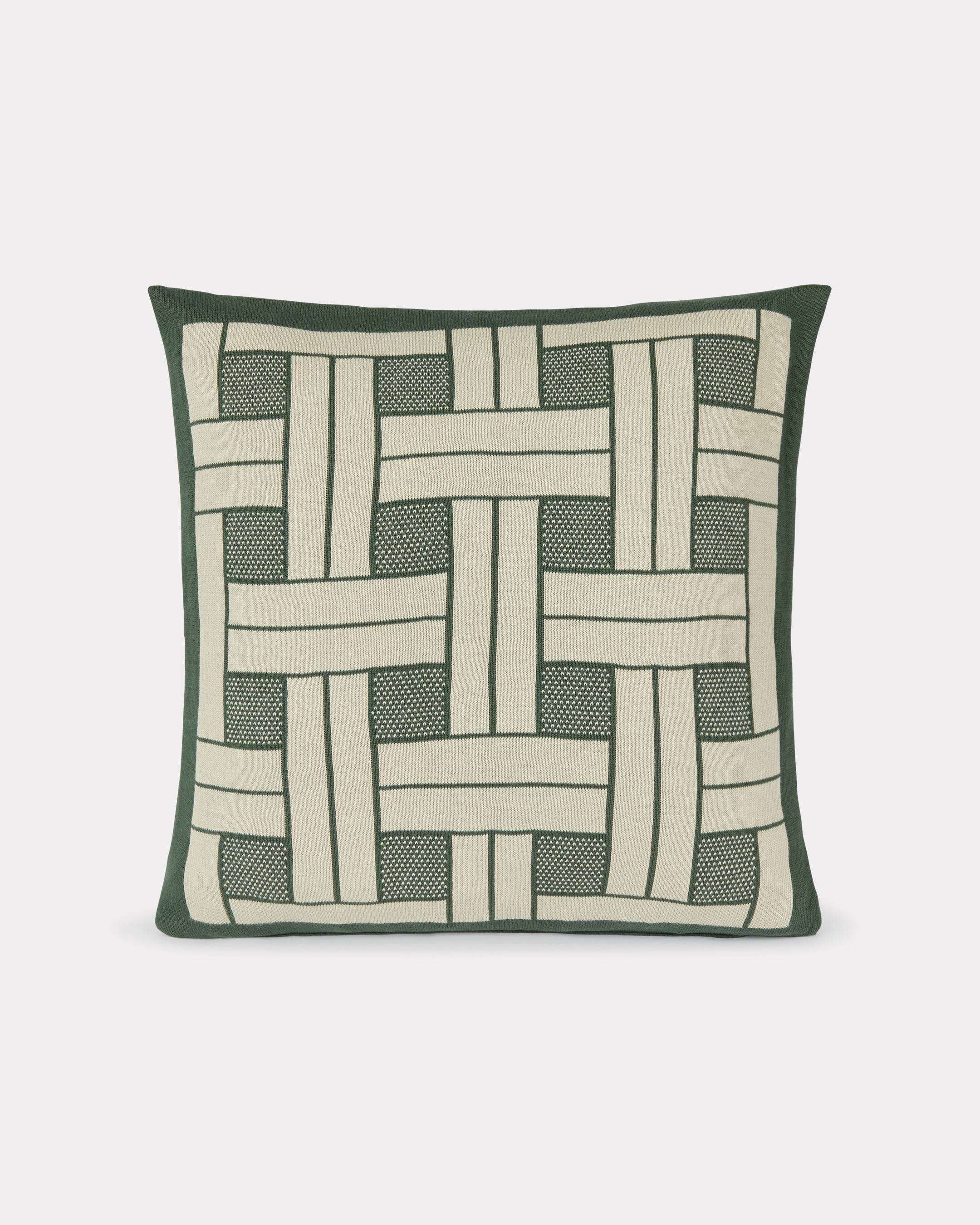 'KENZO Weave' embroidered knit cushion cover