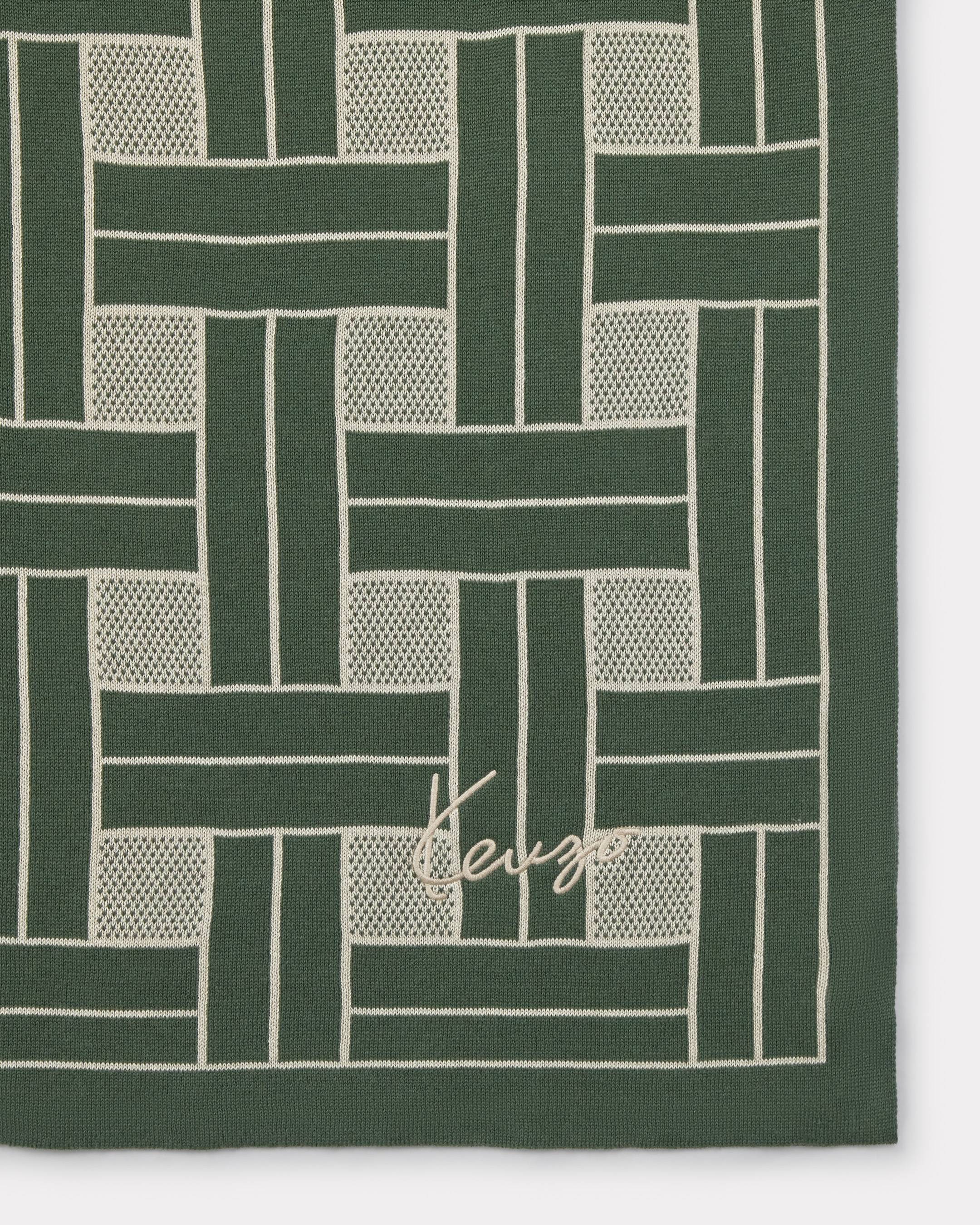 'KENZO Weave' embroidered knit plaid