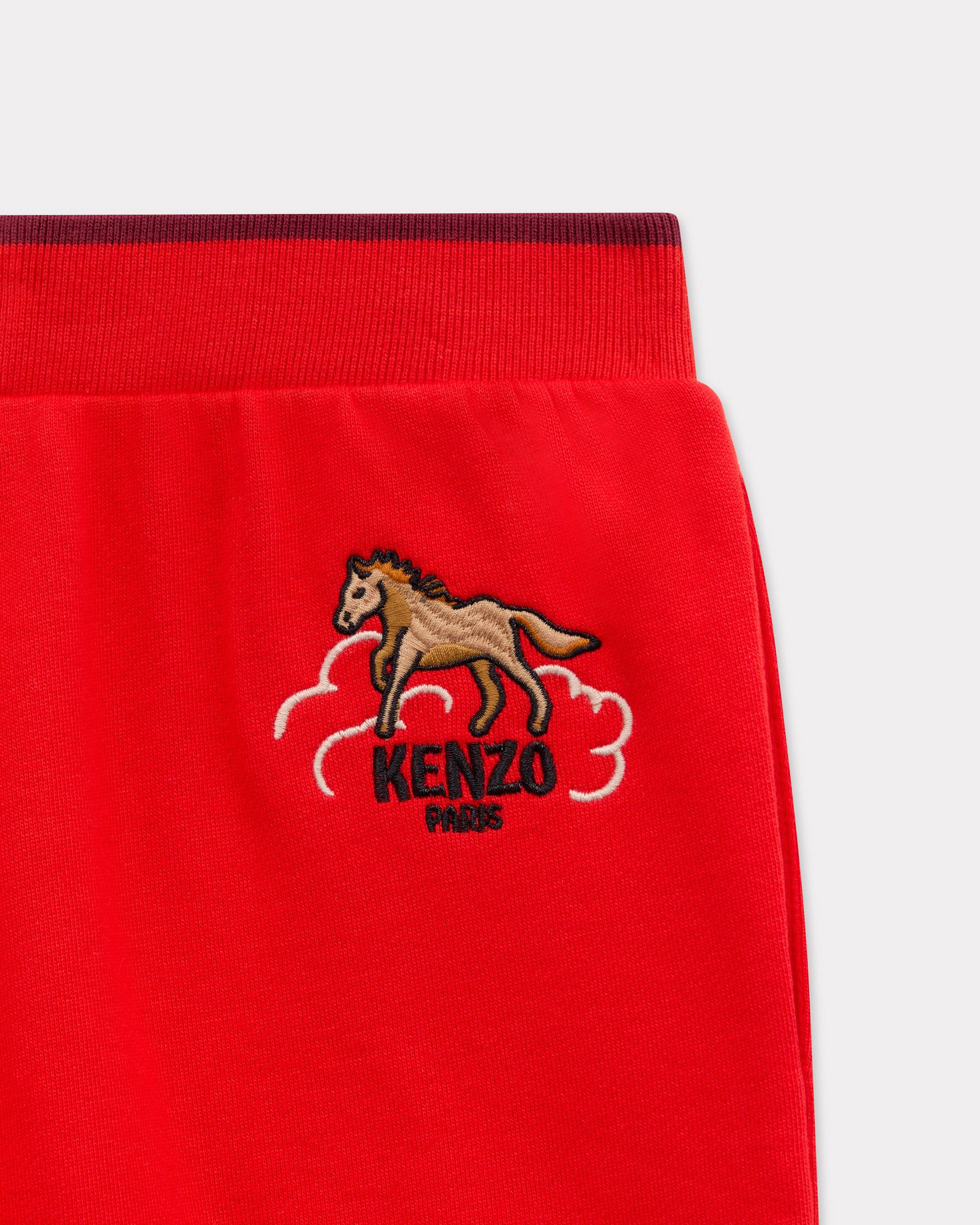 'Lunar New Year' embroidered jogging pants in french terry