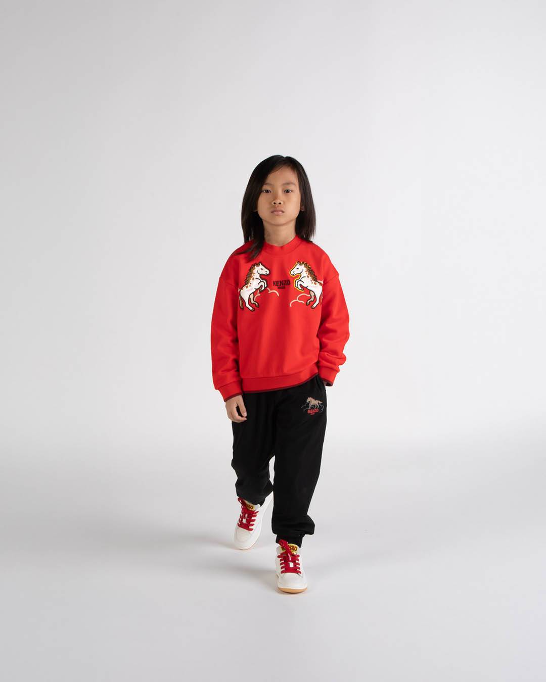 'Lunar New Year' embroidered sweatshirt in french terry