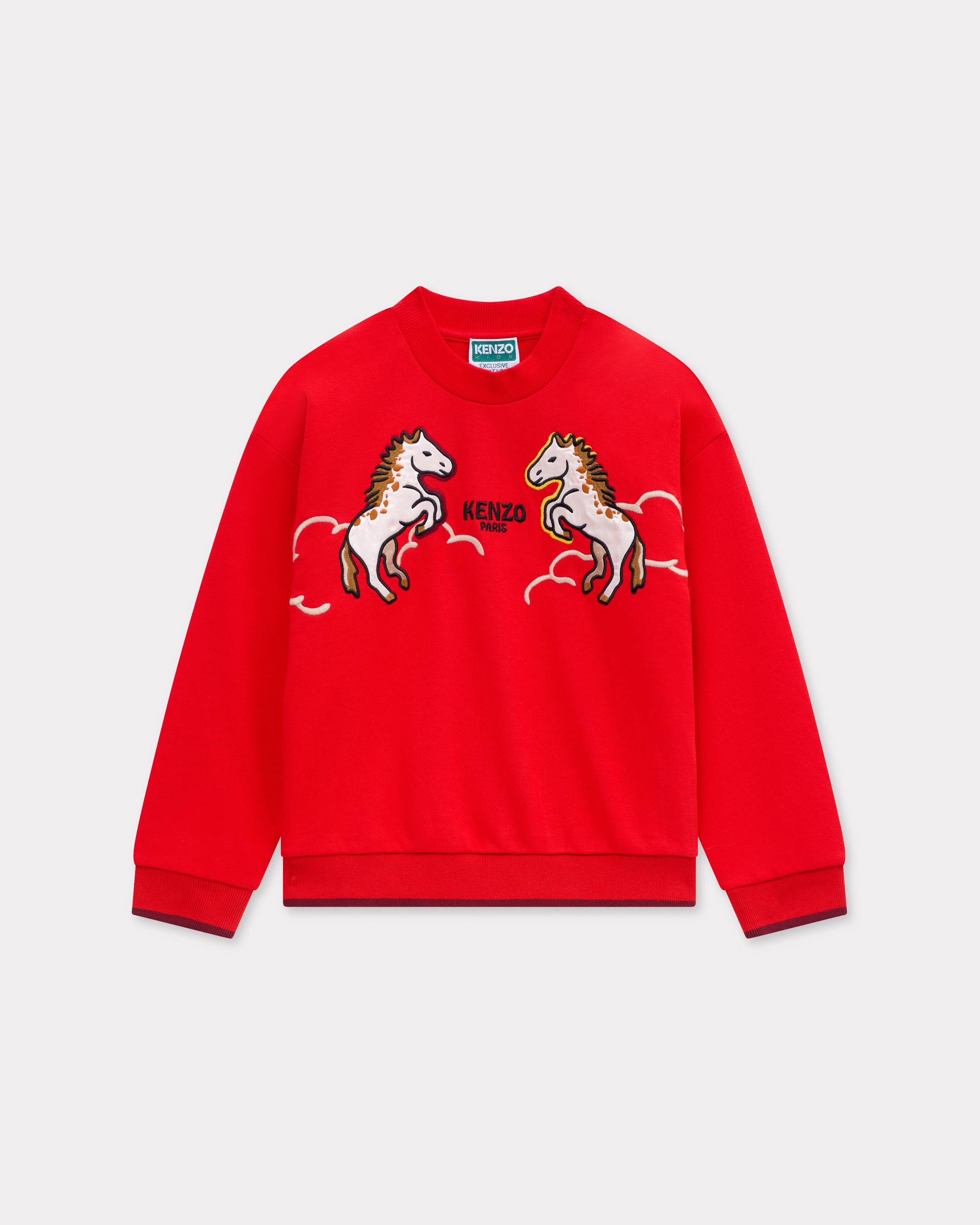 'Lunar New Year' embroidered sweatshirt in french terry
