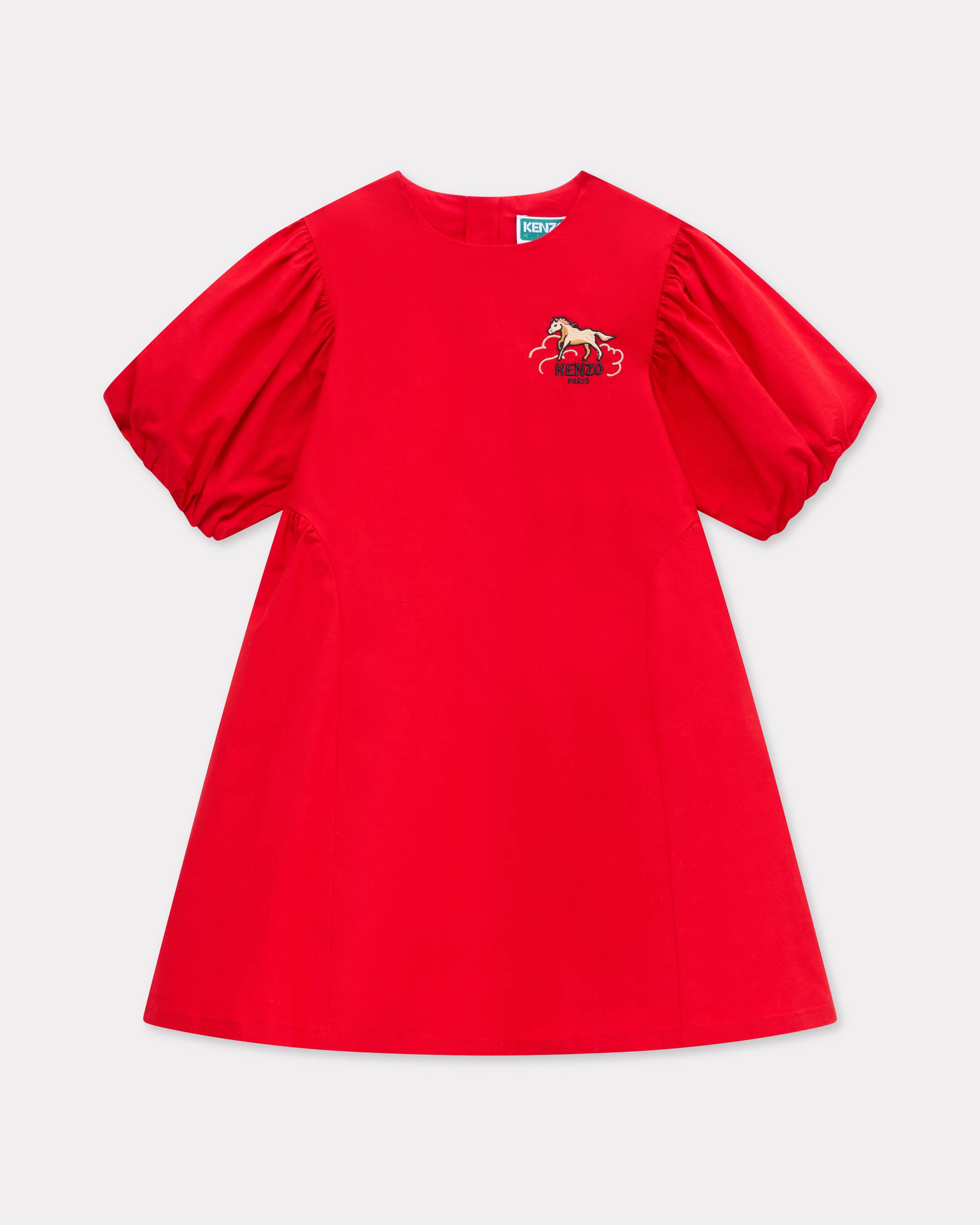 'Lunar New Year' embroidered dress in poplin