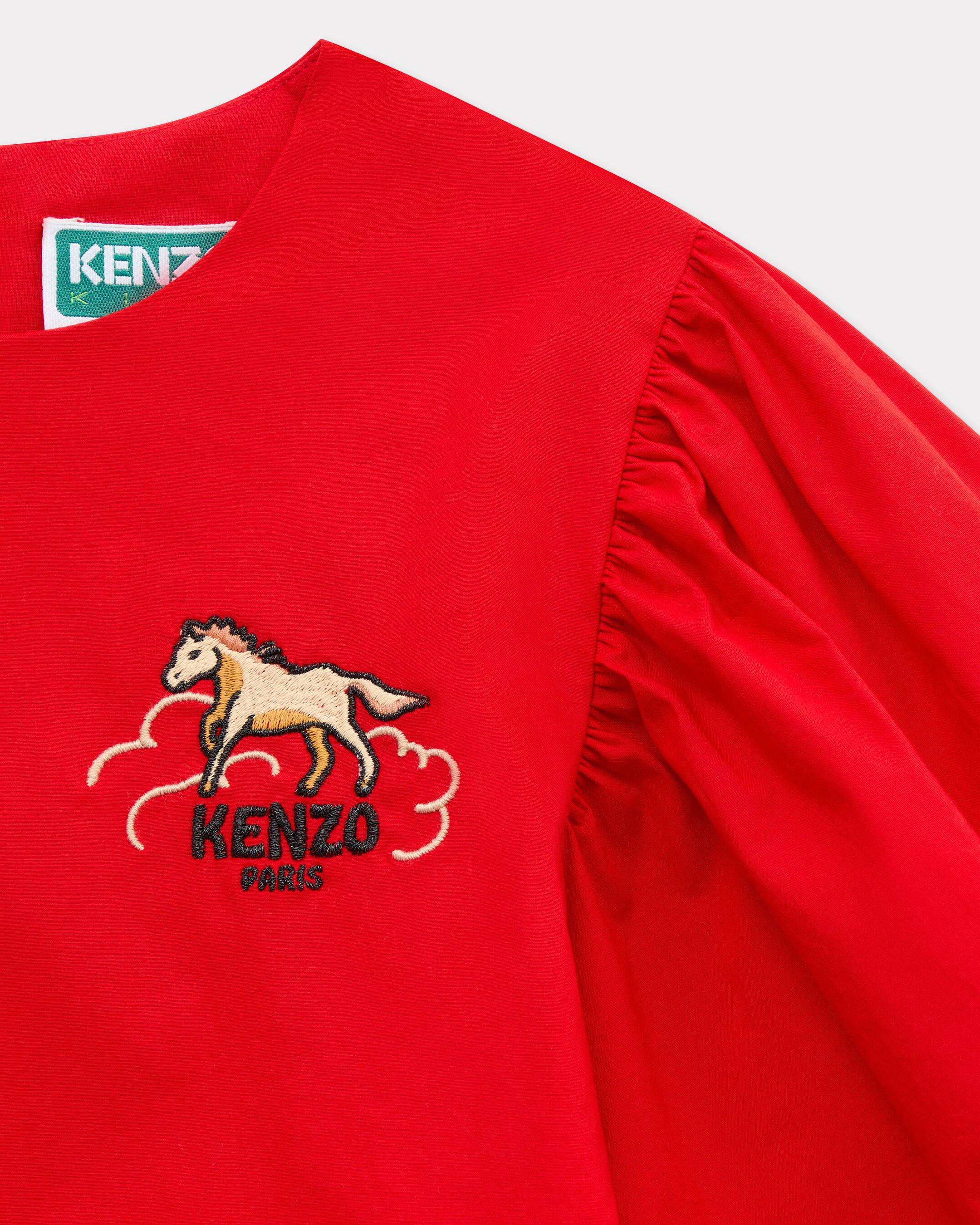 'Lunar New Year' embroidered dress in poplin