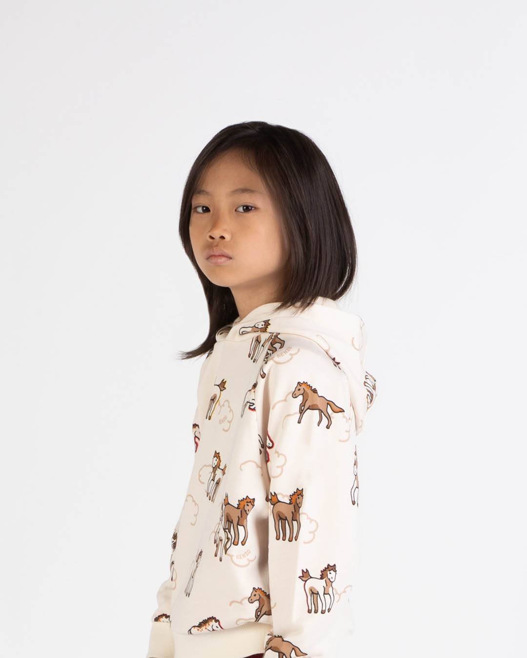 'Lunar New Year' oversized hooded sweatshirt in french terry