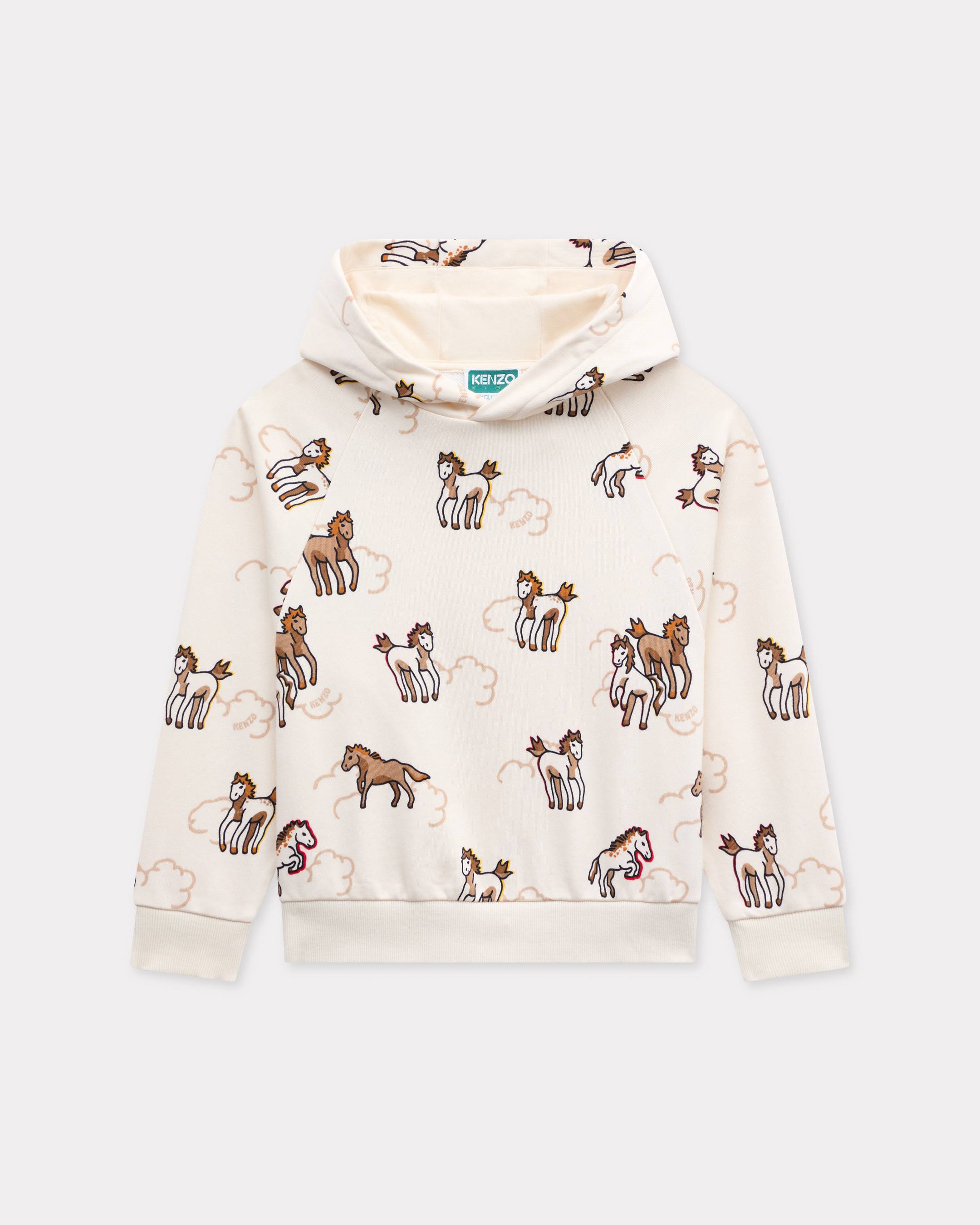 'Lunar New Year' oversized hooded sweatshirt in french terry